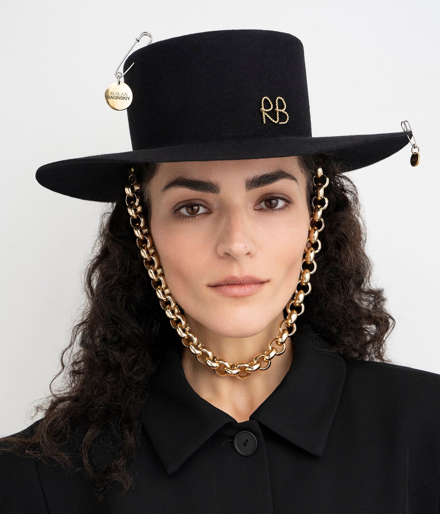 Photo, , Chain Strap Canotier Hat