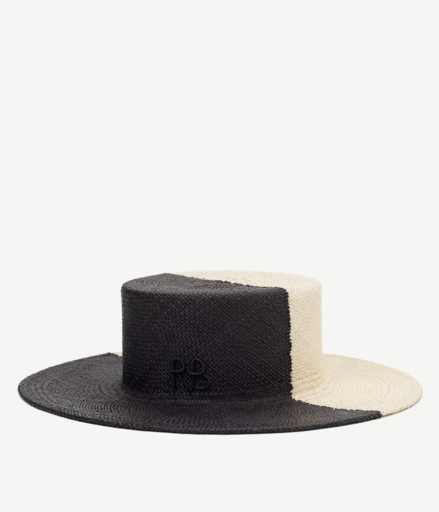44_10, Bi-Color Boater Hat CNT033/035-STR-SRB-2B-XS Ruslan Baginskiy