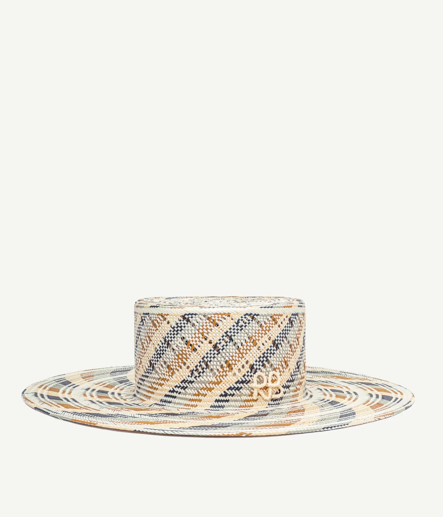 44_10, Diagonal-Stripe Canotier Hat