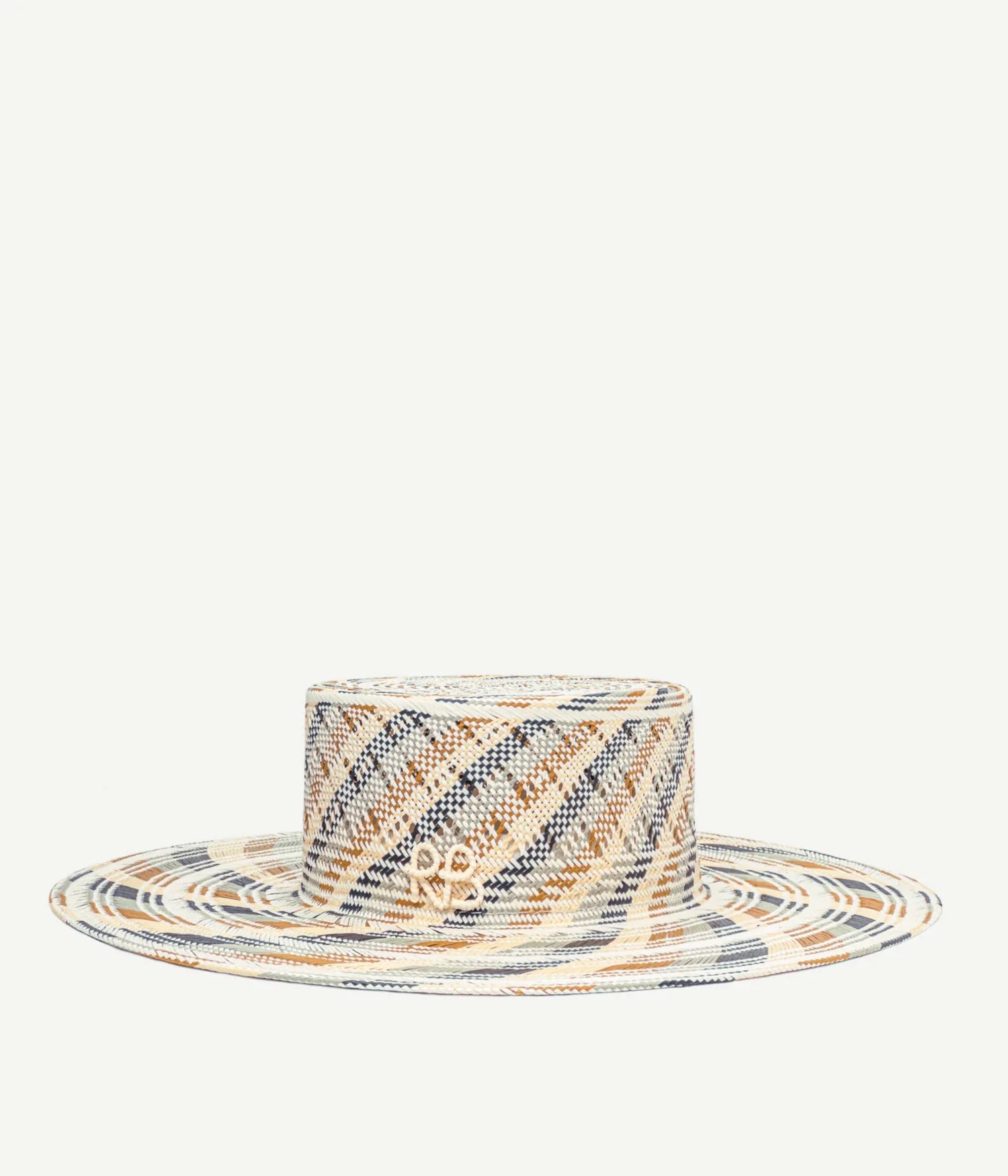 44_10, Diagonal-Stripe Canotier Hat