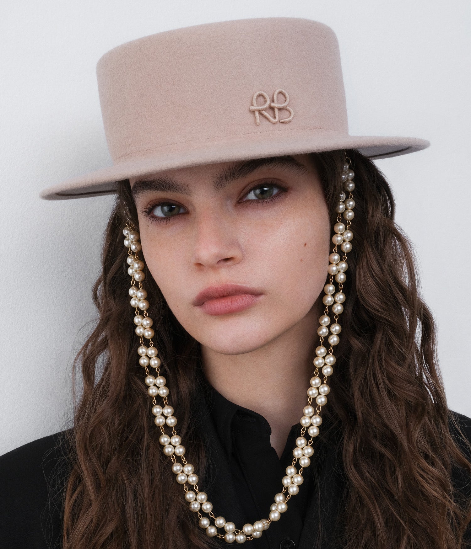 Double Chain Strap Canotier Hat