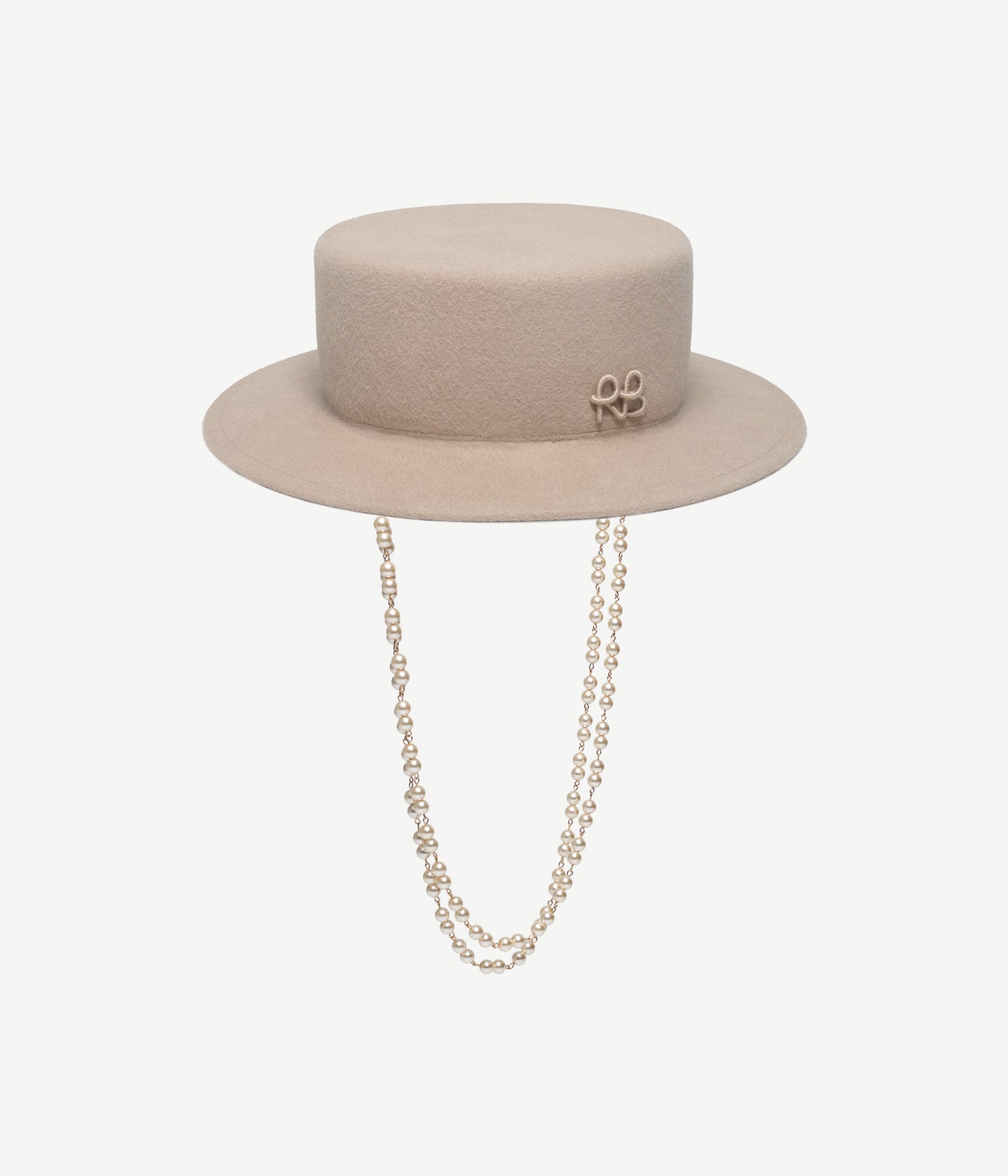 Double Chain Strap Canotier Hat