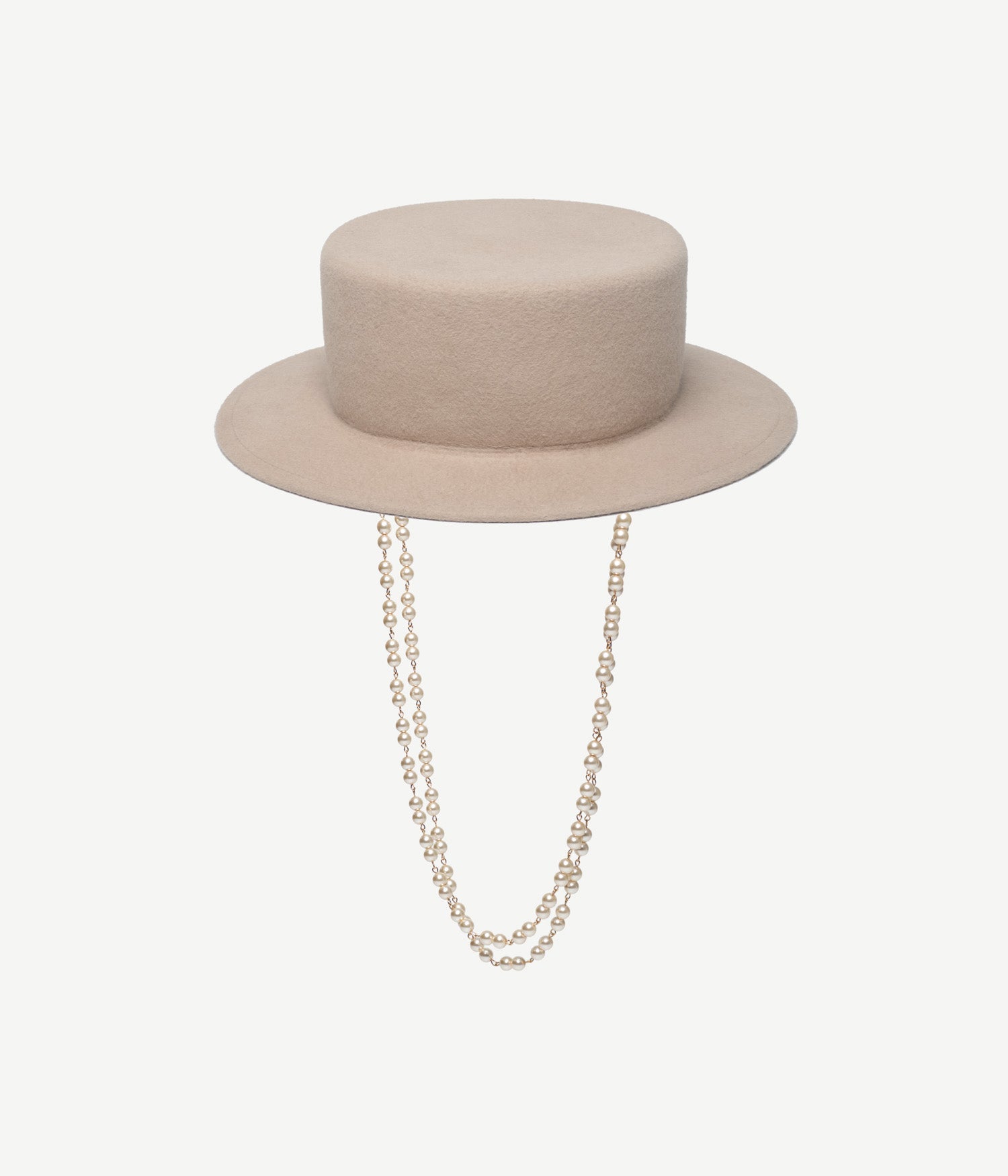 Double Chain Strap Canotier Hat