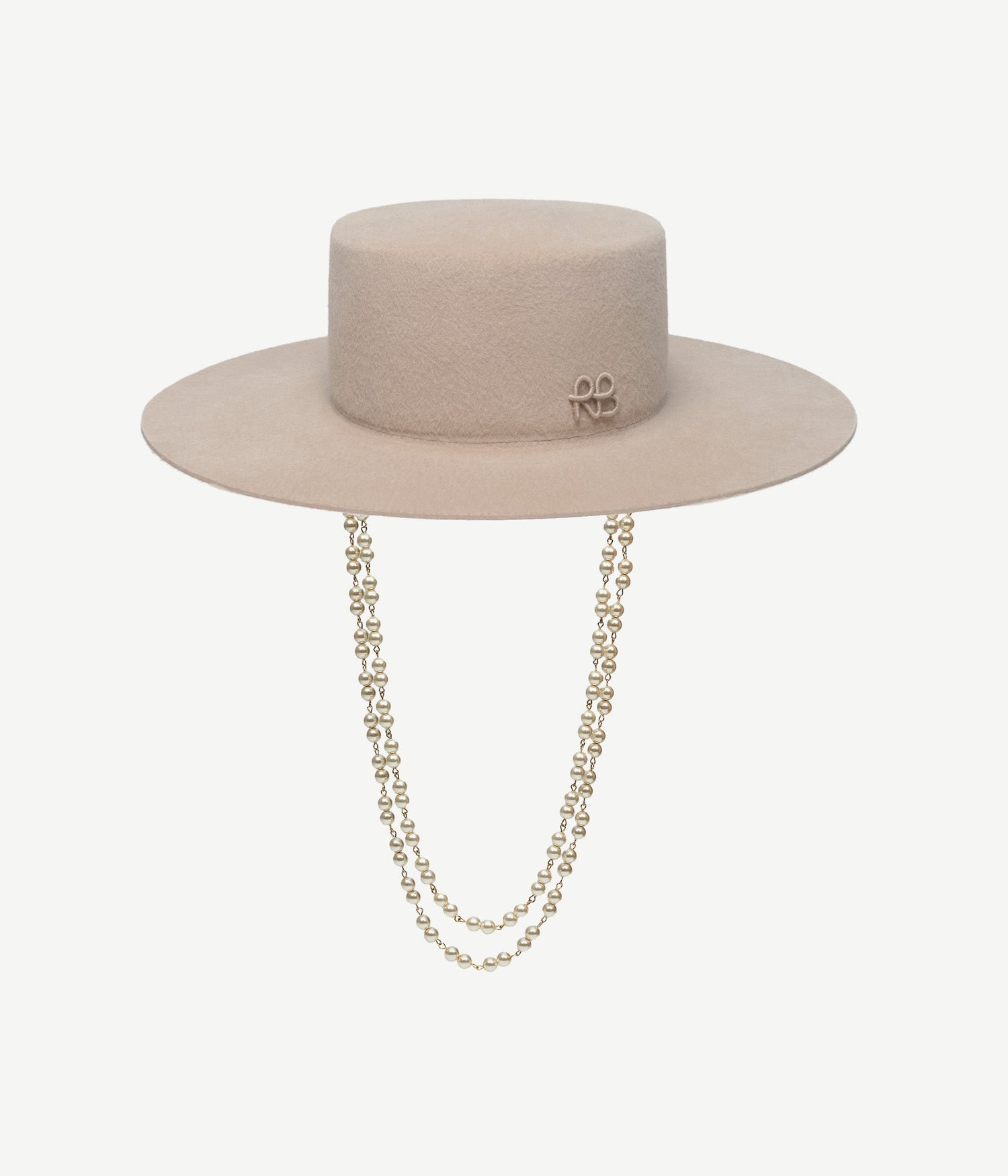 Double Chain Strap Canotier Hat