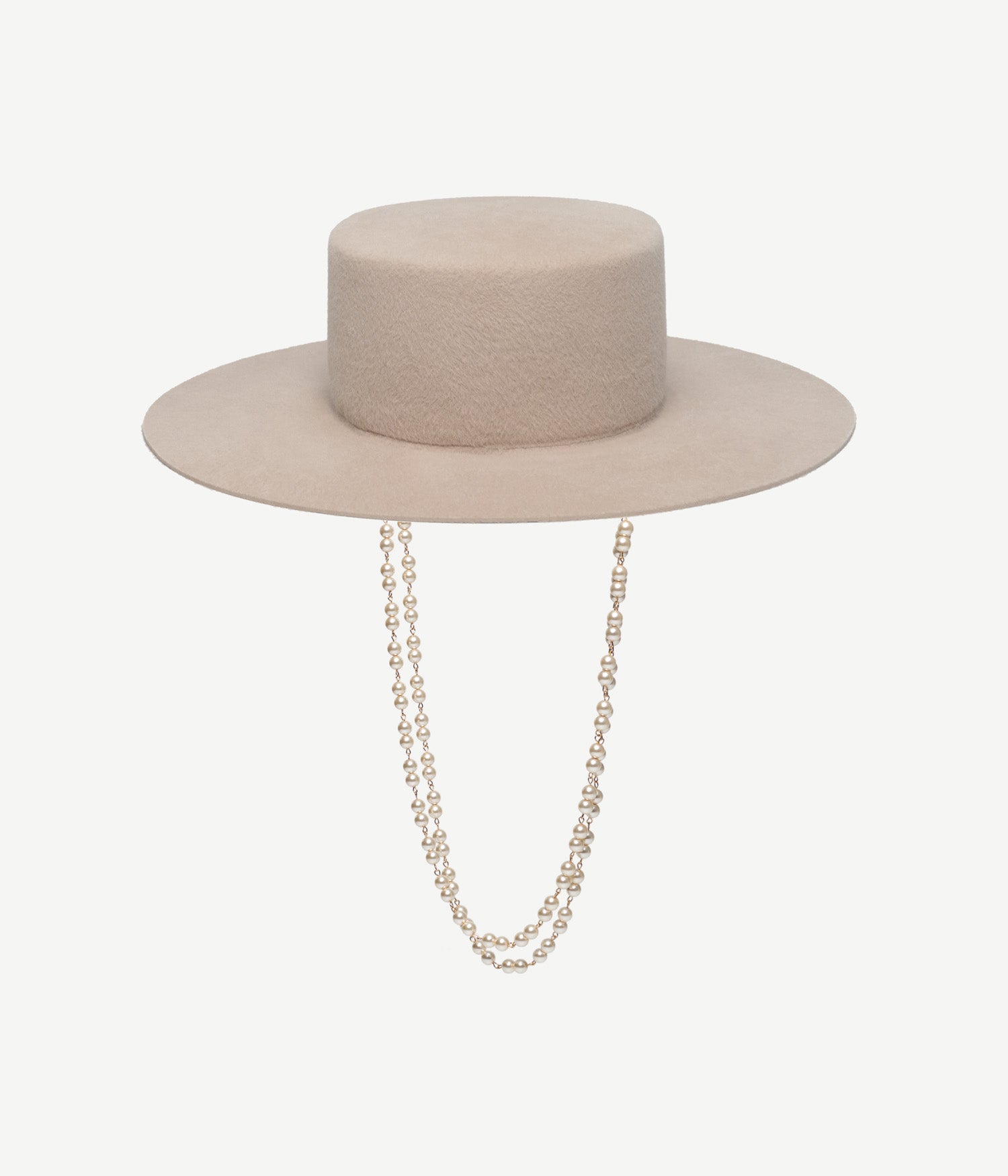 Double Chain Strap Canotier Hat