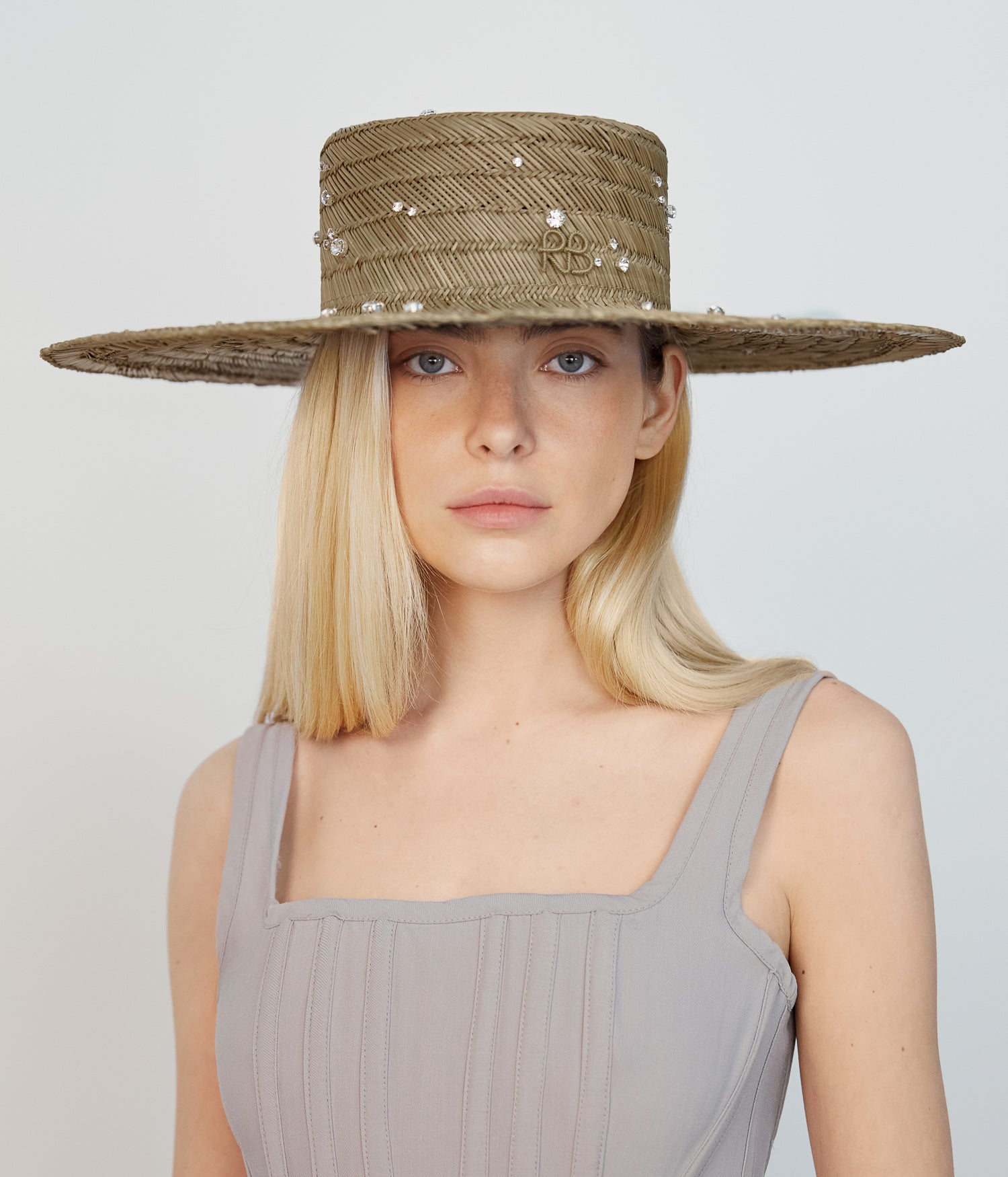 Black Friday Archive by RB, Dew Drops Straw Canotier Hat