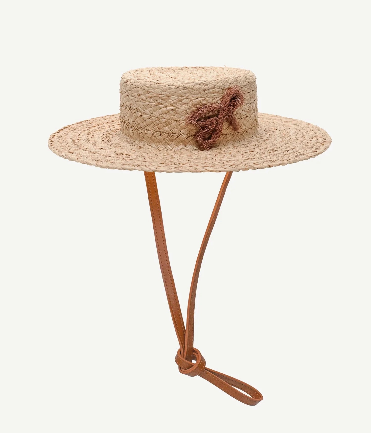 FORDELL, Monogram-embellished Straw Boater Hat