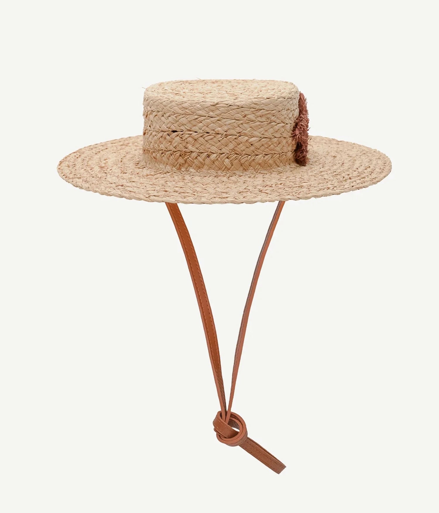 FORDELL, Monogram-embellished Straw Boater Hat