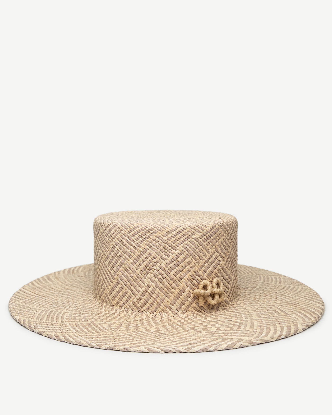 New Arrivals, Checkered-Stripe Canotier Hat