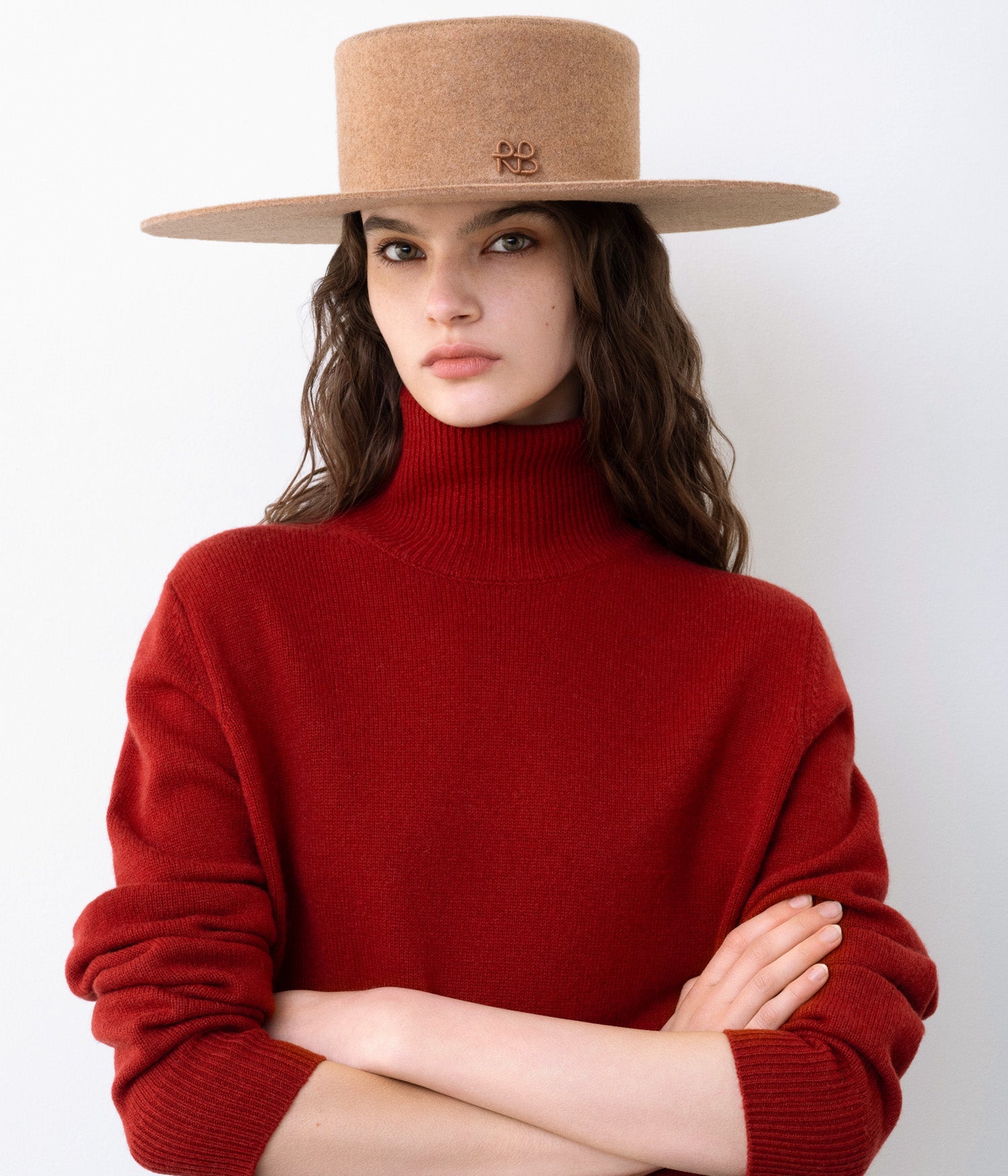 Monogram-embellished Canotier Hat