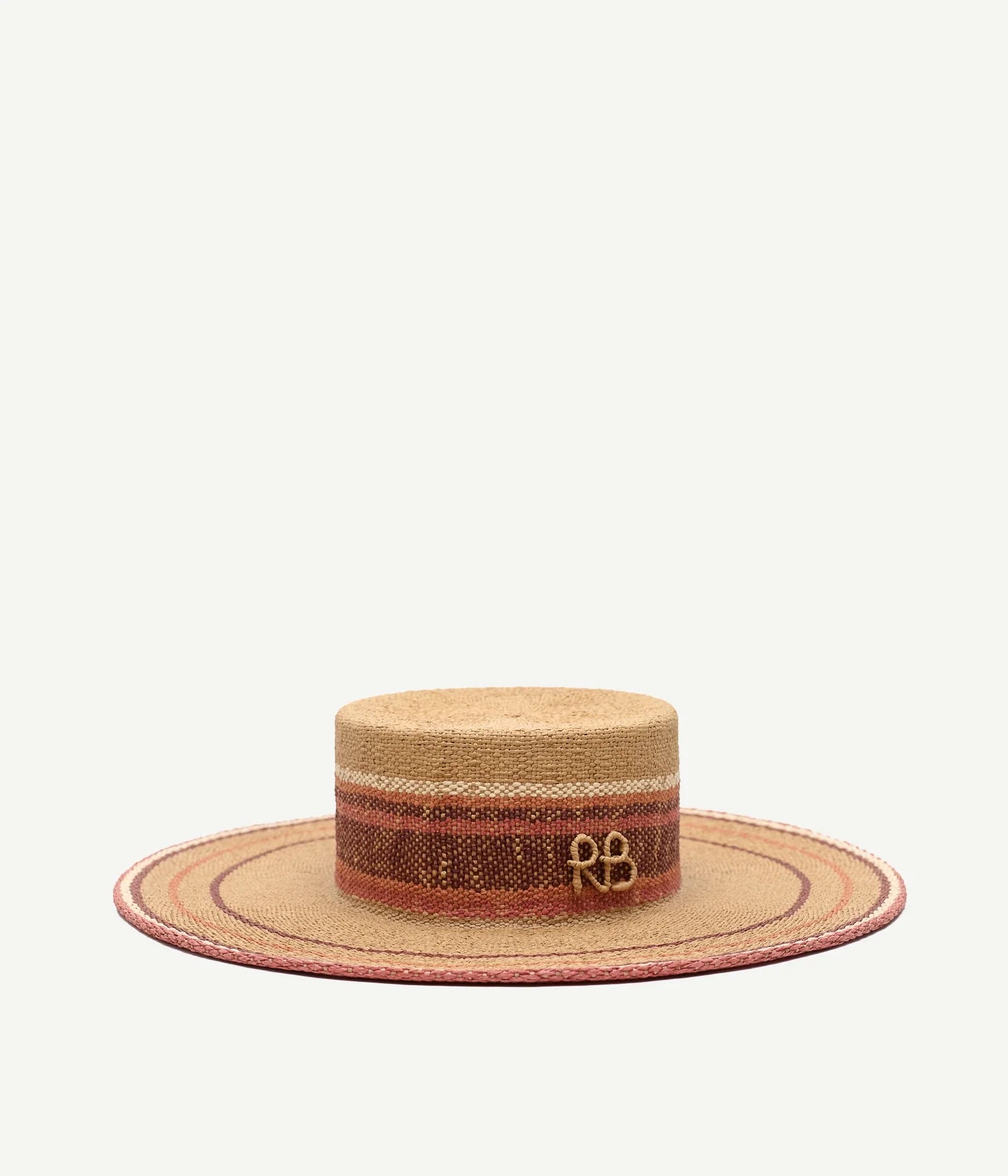 RB Fedora, Gambler or Boater Straw and Sun Hats, Striped Canotier Hat