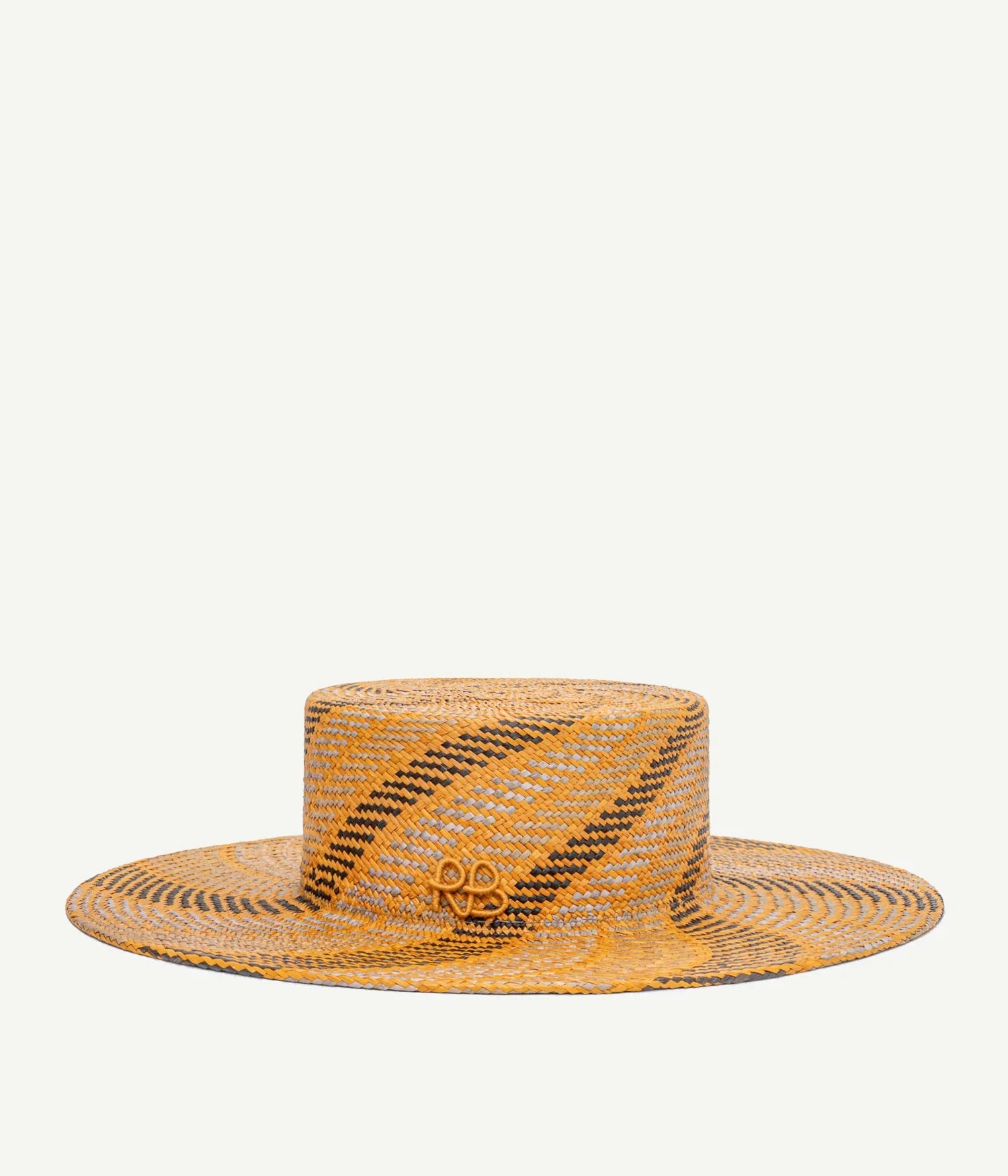 44_10, Diagonal-Stripe Canotier Hat
