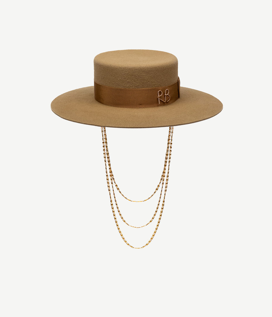 Photo, Hats, Monogram-embellished Canotier Hat