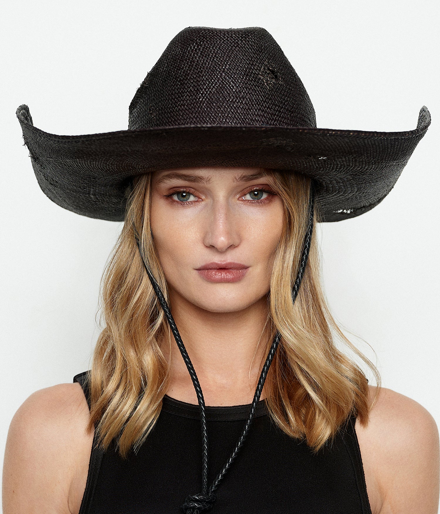 Photo, Cowboy Hat, Cowboy Hat with Leather Trim