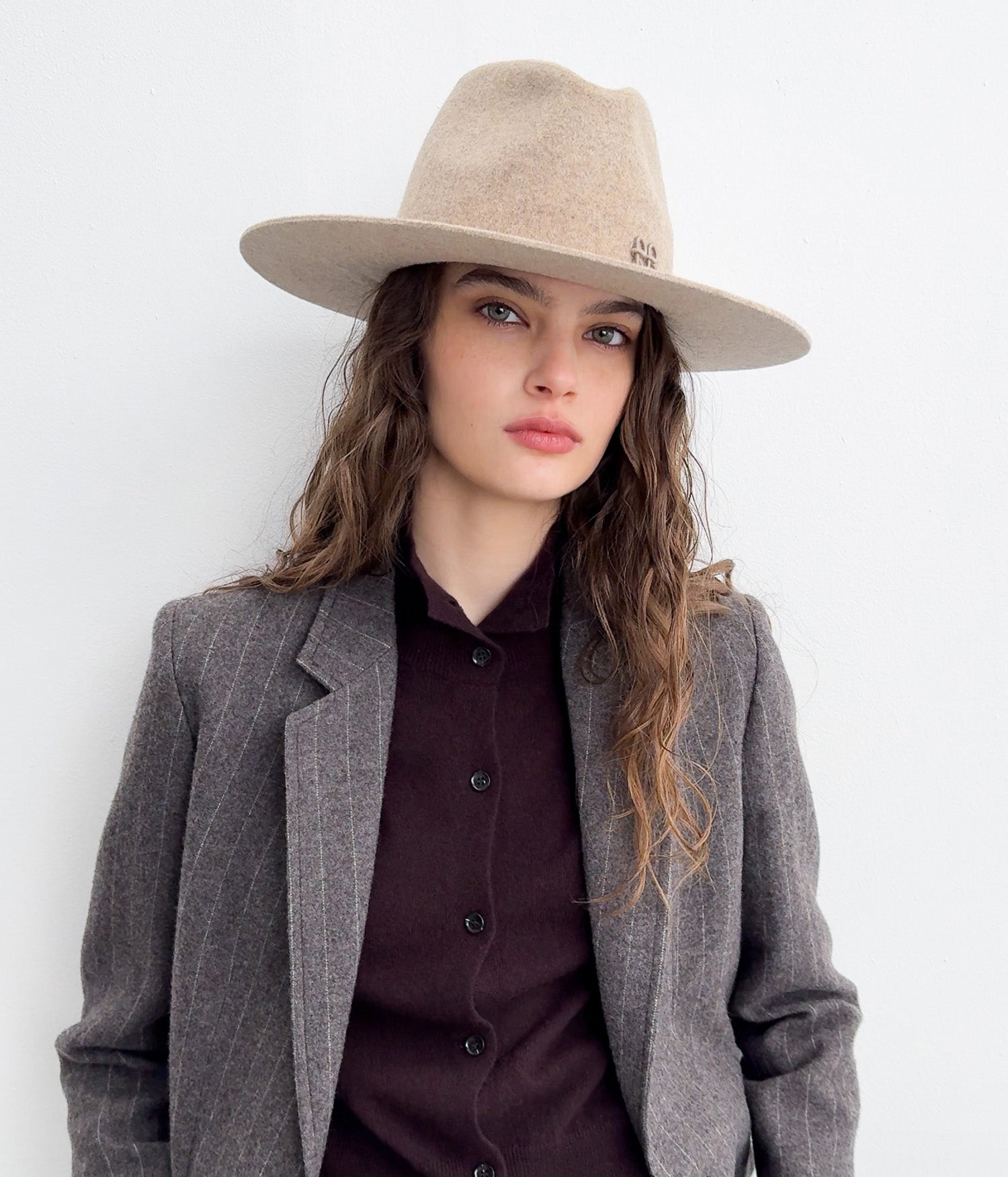 Monogram-embellished Fedora Hat