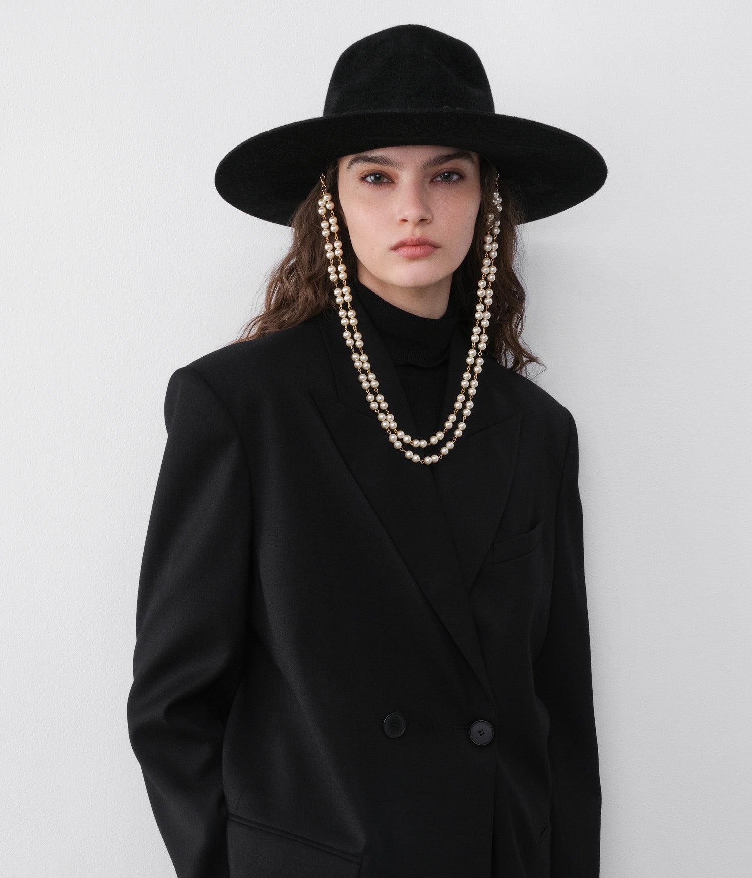 Double Chain Strap Fedora Hat