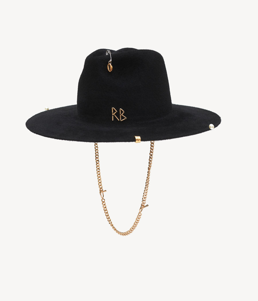 Bestsellers, Chain Strap Fedora Hat FDR033-F-PRS-CHA-GRB-XS Ruslan Baginskiy