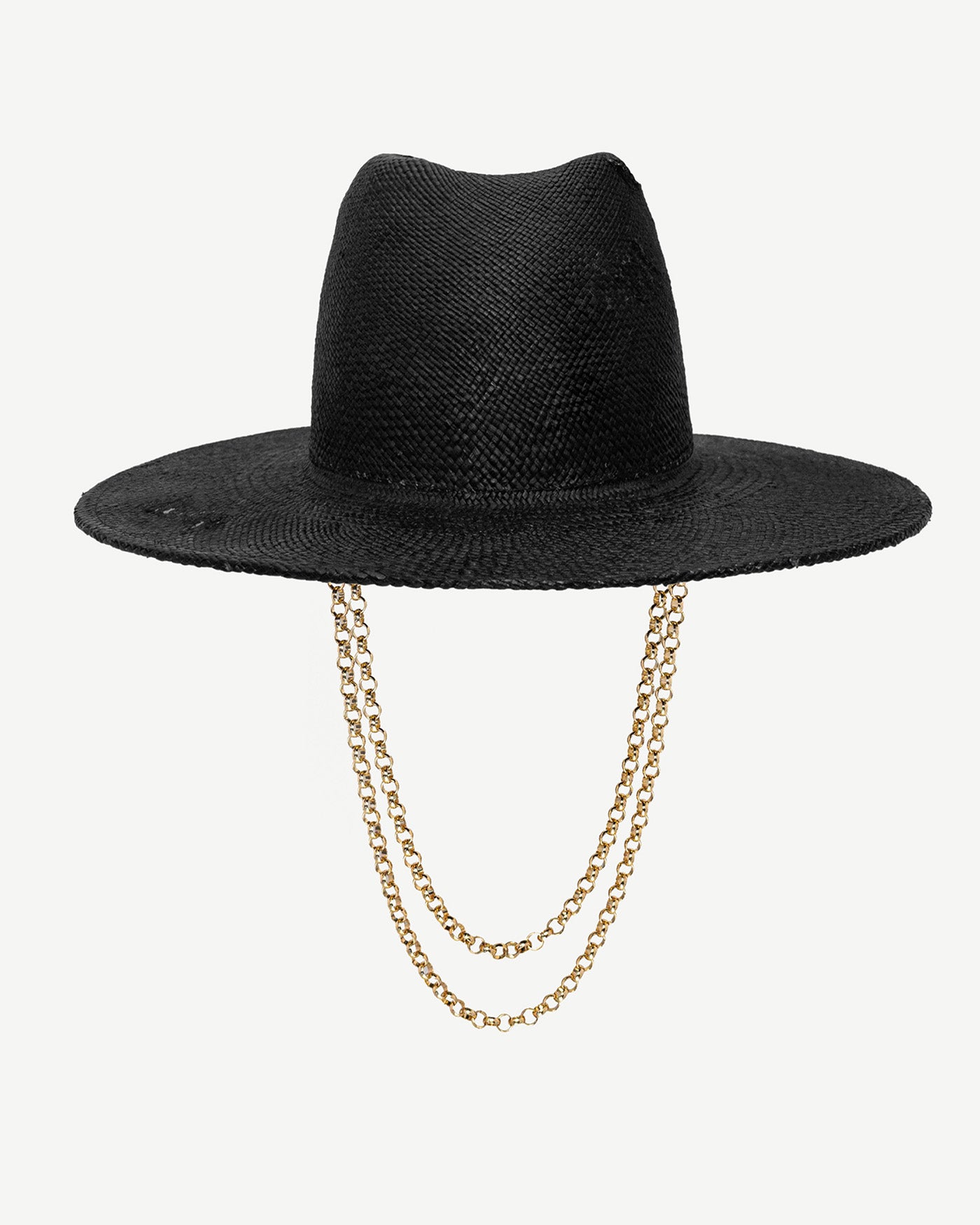 Double Chain Strap Fedora Hat