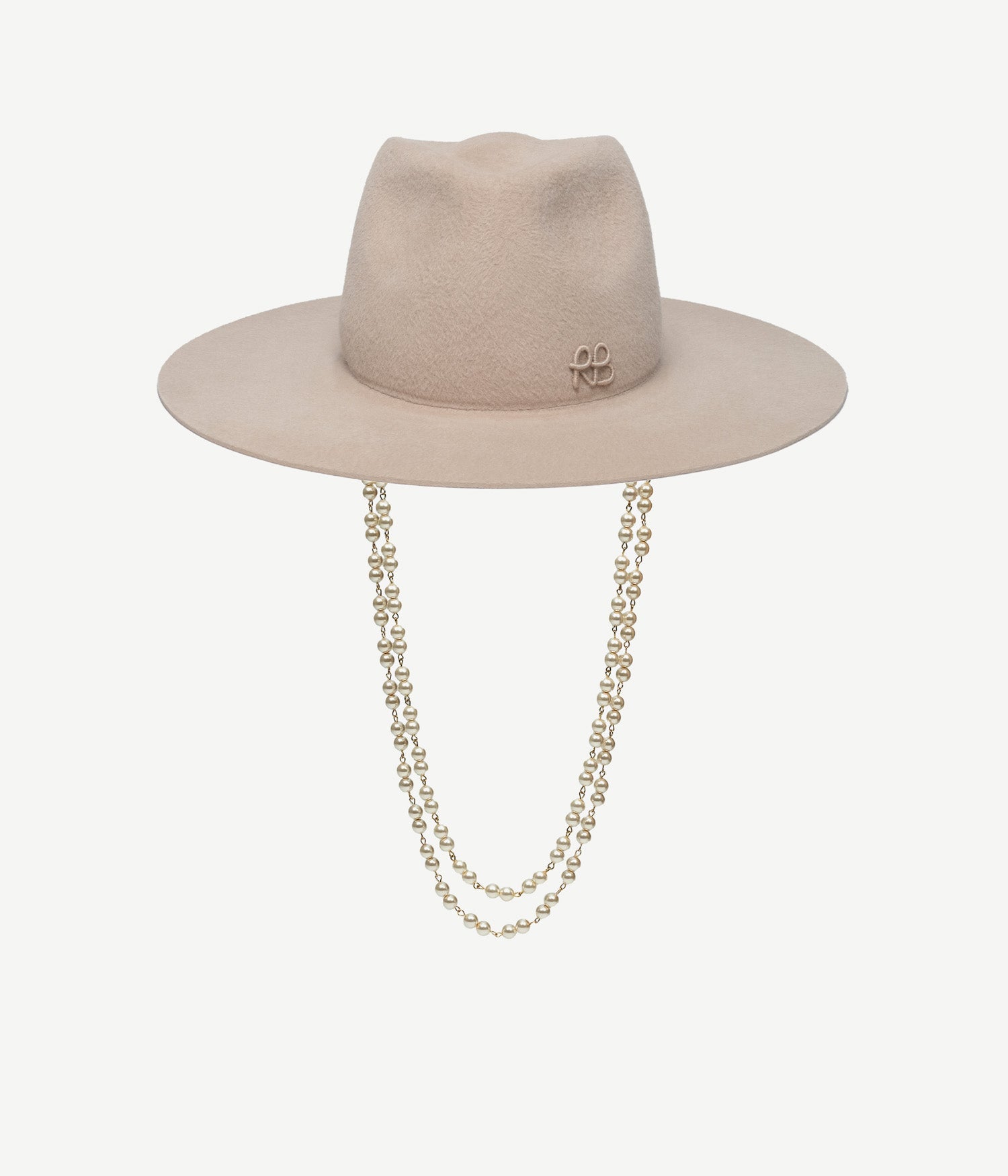 Ruslan Baginskiy Winter Sale, Double Chain Strap Fedora Hat