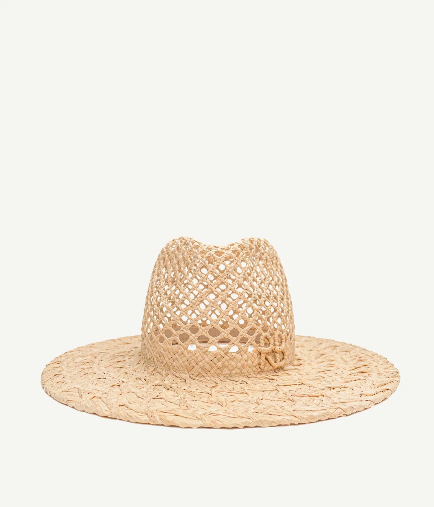 44_10, Cut Out Straw Fedora Hat