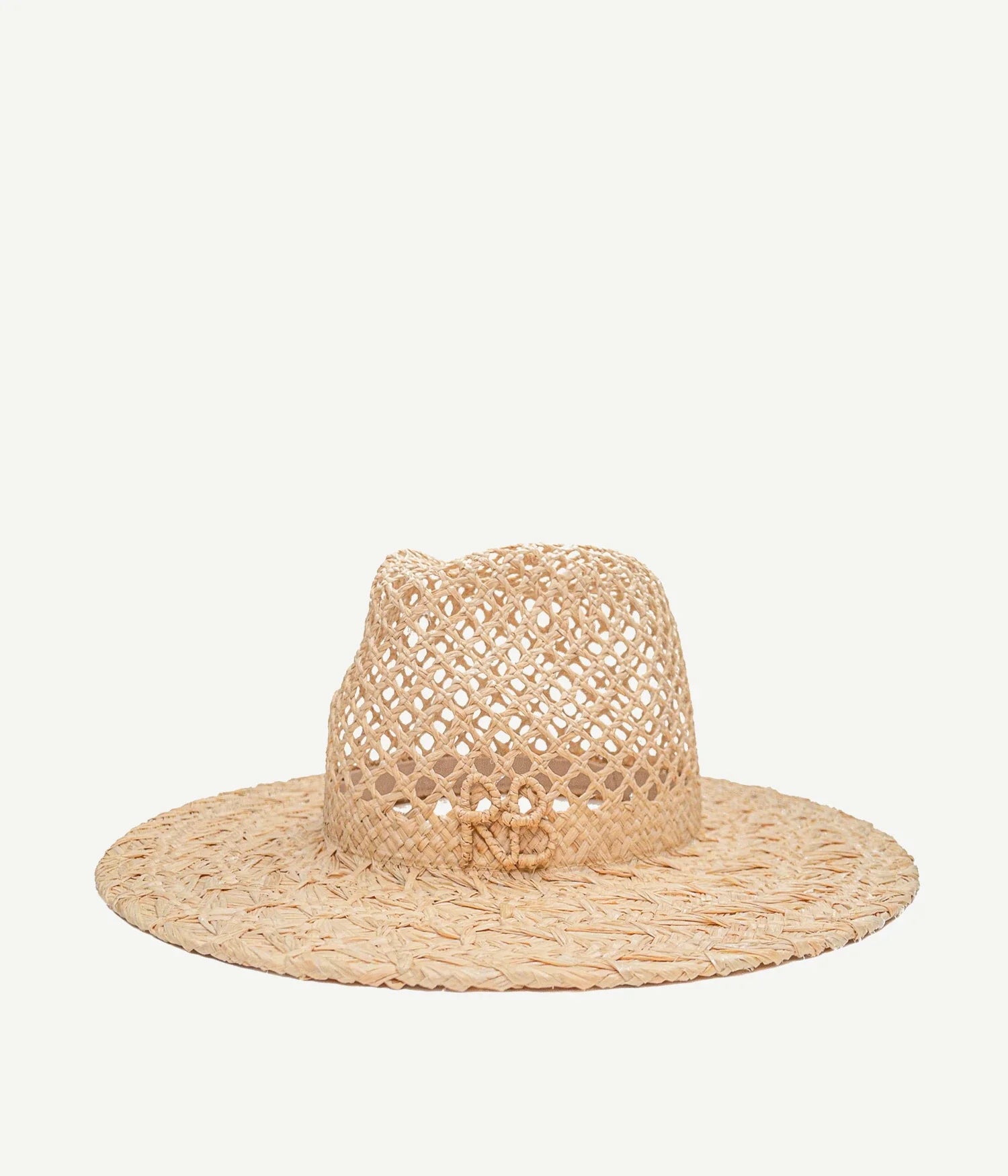 44_10, Cut Out Straw Fedora Hat