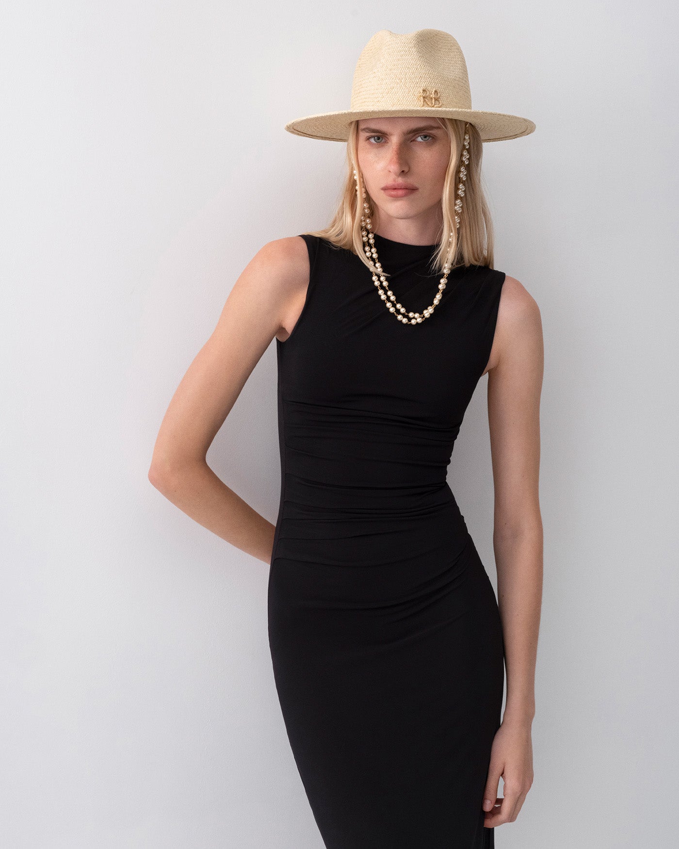 Double Chain Strap Fedora Hat