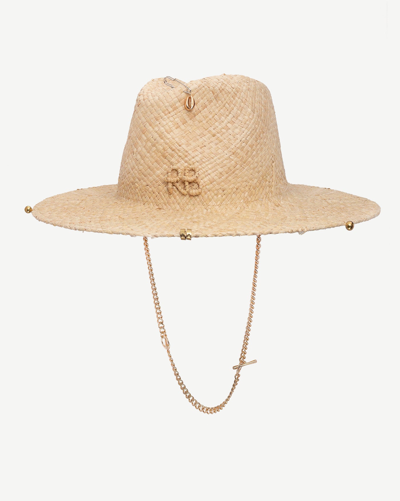 RB Fedora, Gambler or Boater Straw and Sun Hats, Chain Strap Fedora Hat