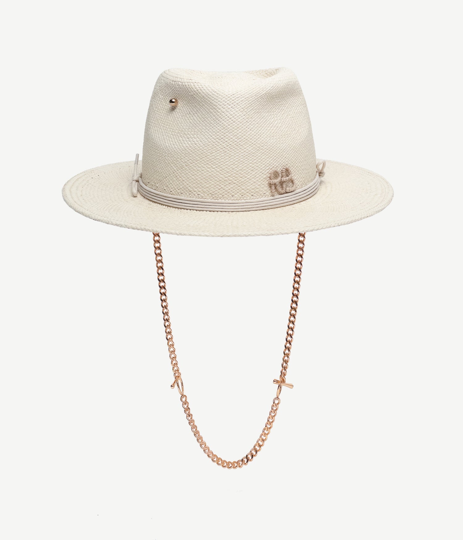 ALLwithoudDIS, Pierced Chain Strap Fedora Hat