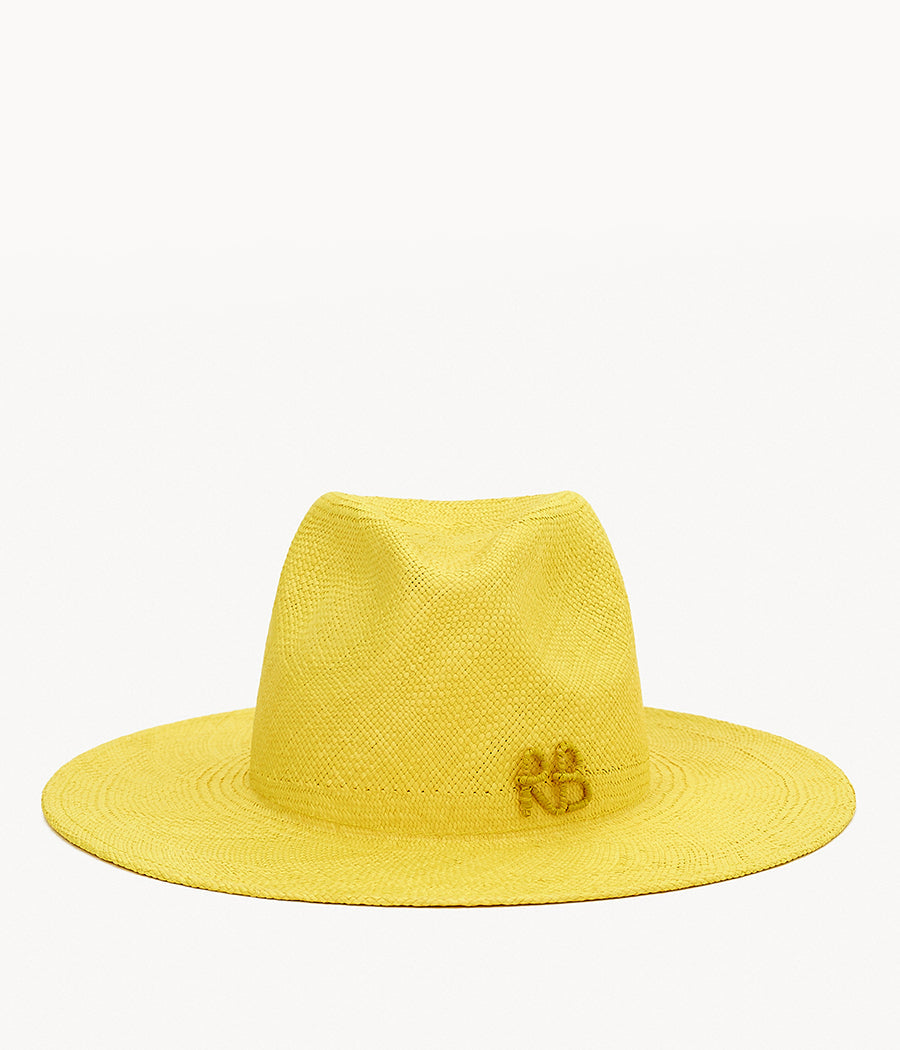 Monogram-embellished Fedora Hat FDR088-STR-SRB-XS Ruslan Baginskiy