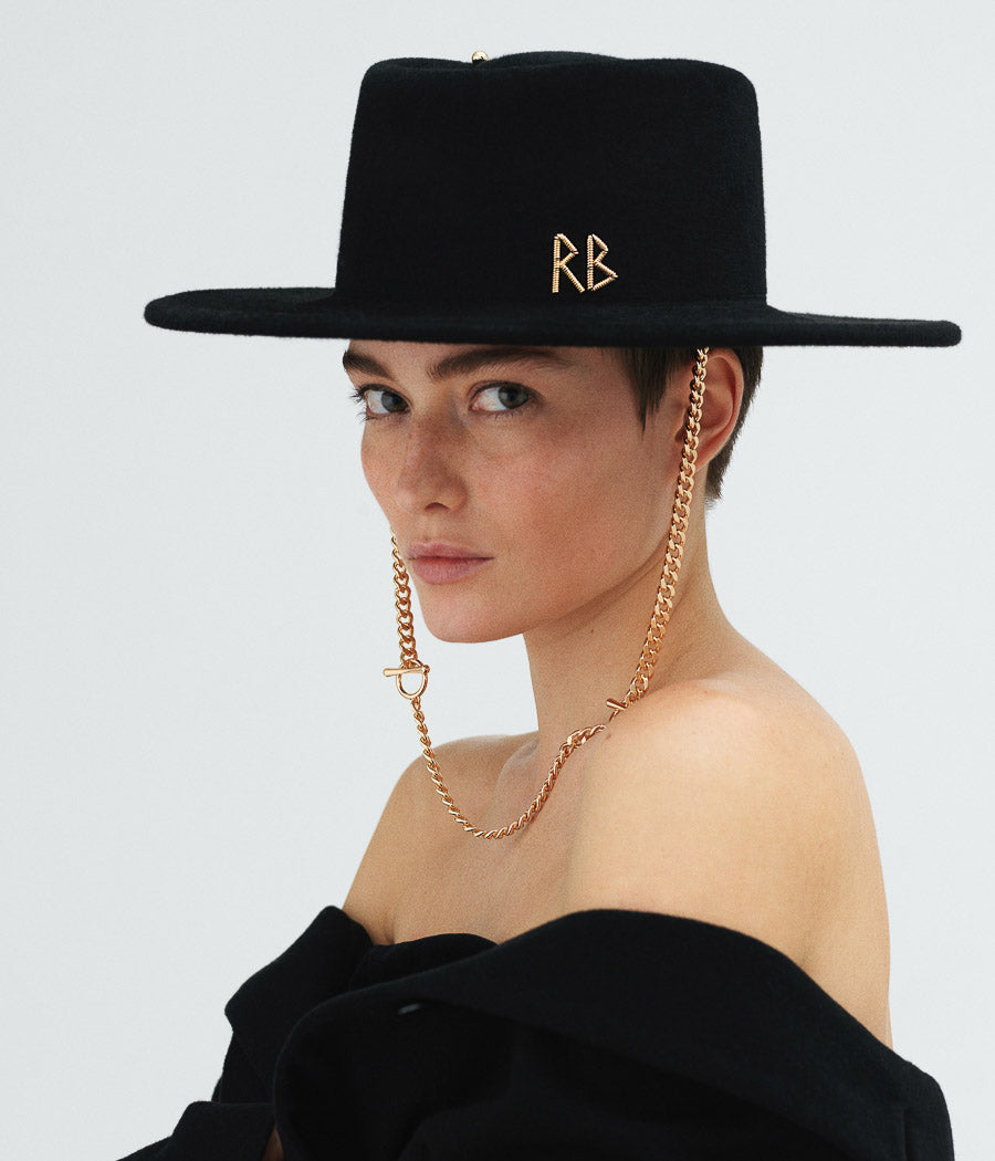 Photo, Gambler Hat, Chain Strap Gambler Hat