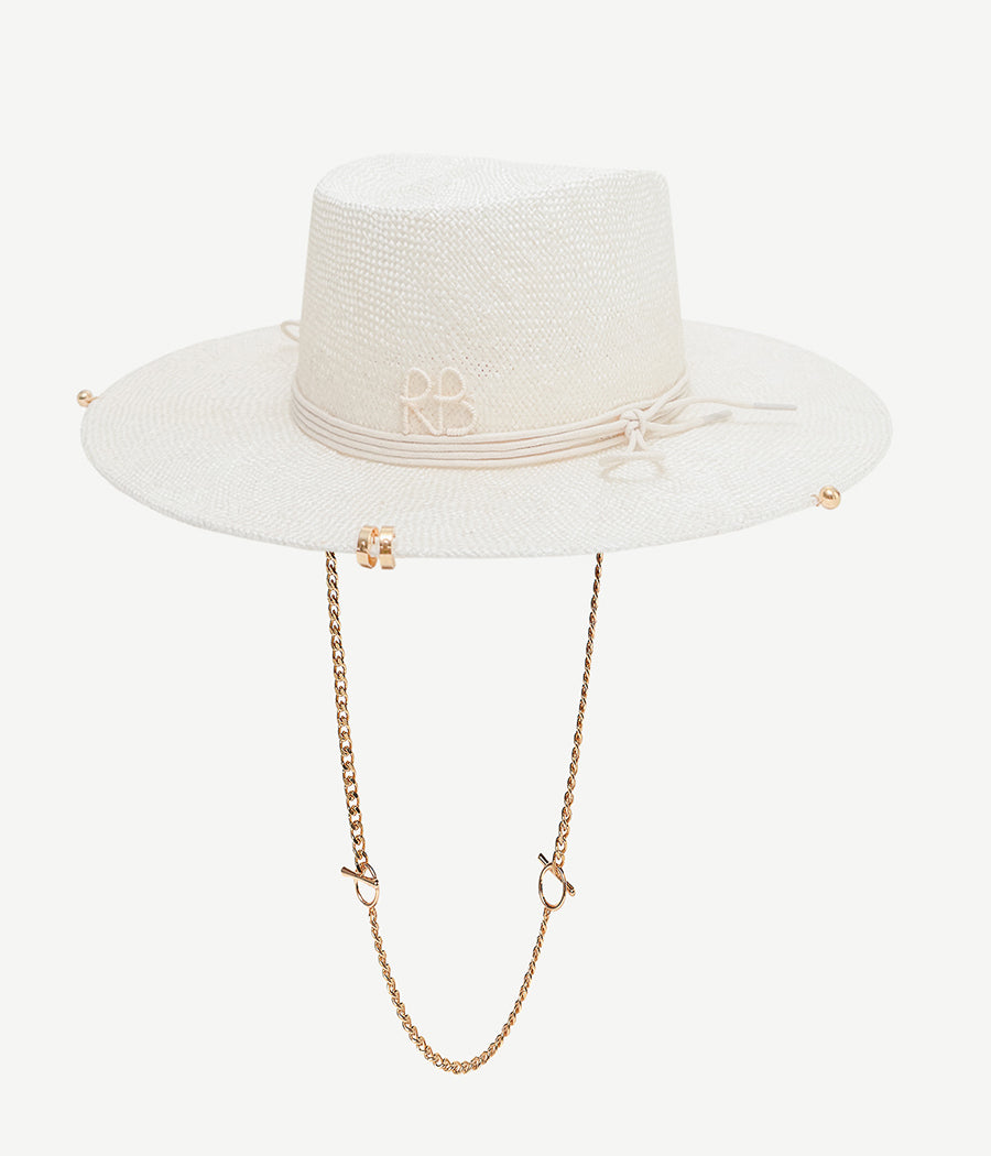 New Arrivals, Chain Strap Sisal Gambler Hat
