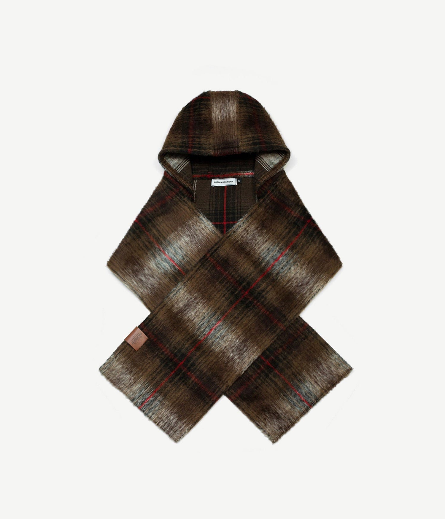 Photo, , Checked Hooded Scarf