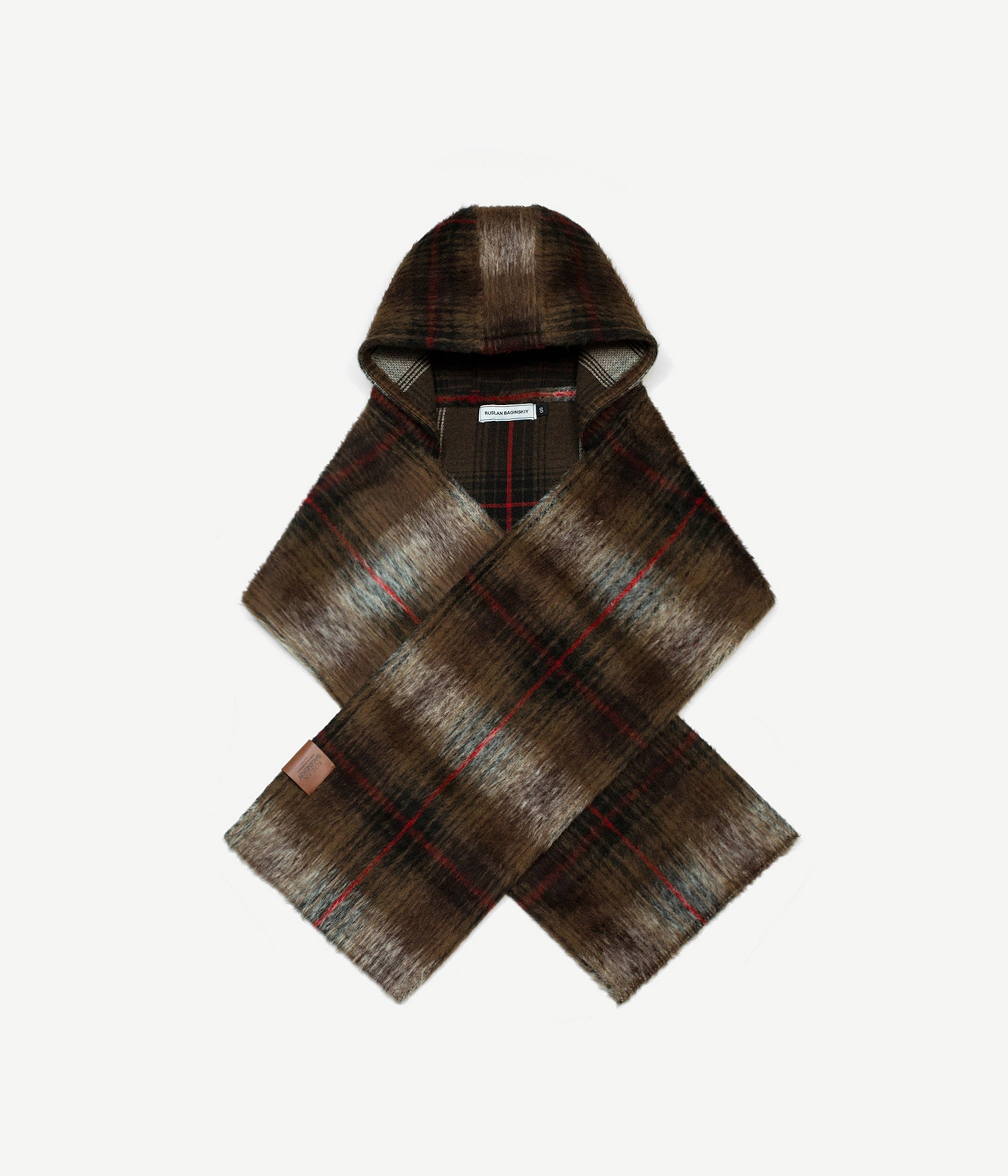 Fall 2026, Checked Hooded Scarf