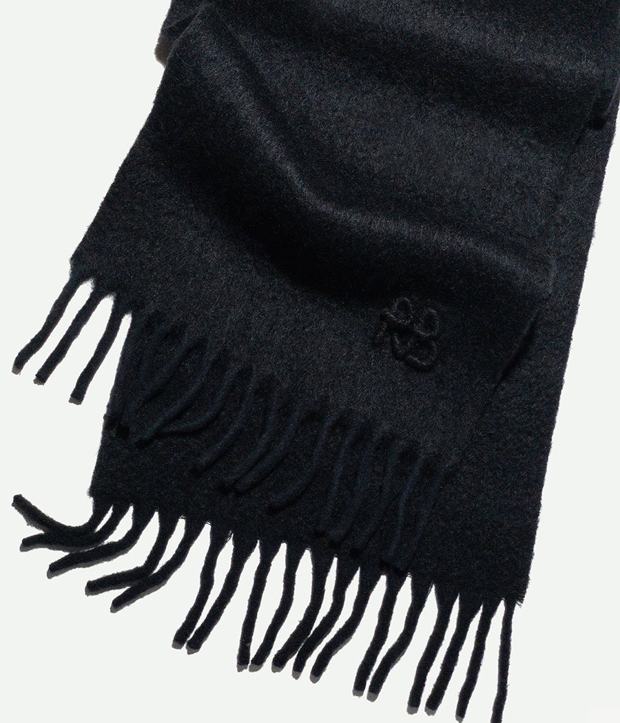 RB-Logo Fringed Alpaca-blend Scarf MID SKR033-WNAM-BHR-WRB-OS Ruslan Baginskiy