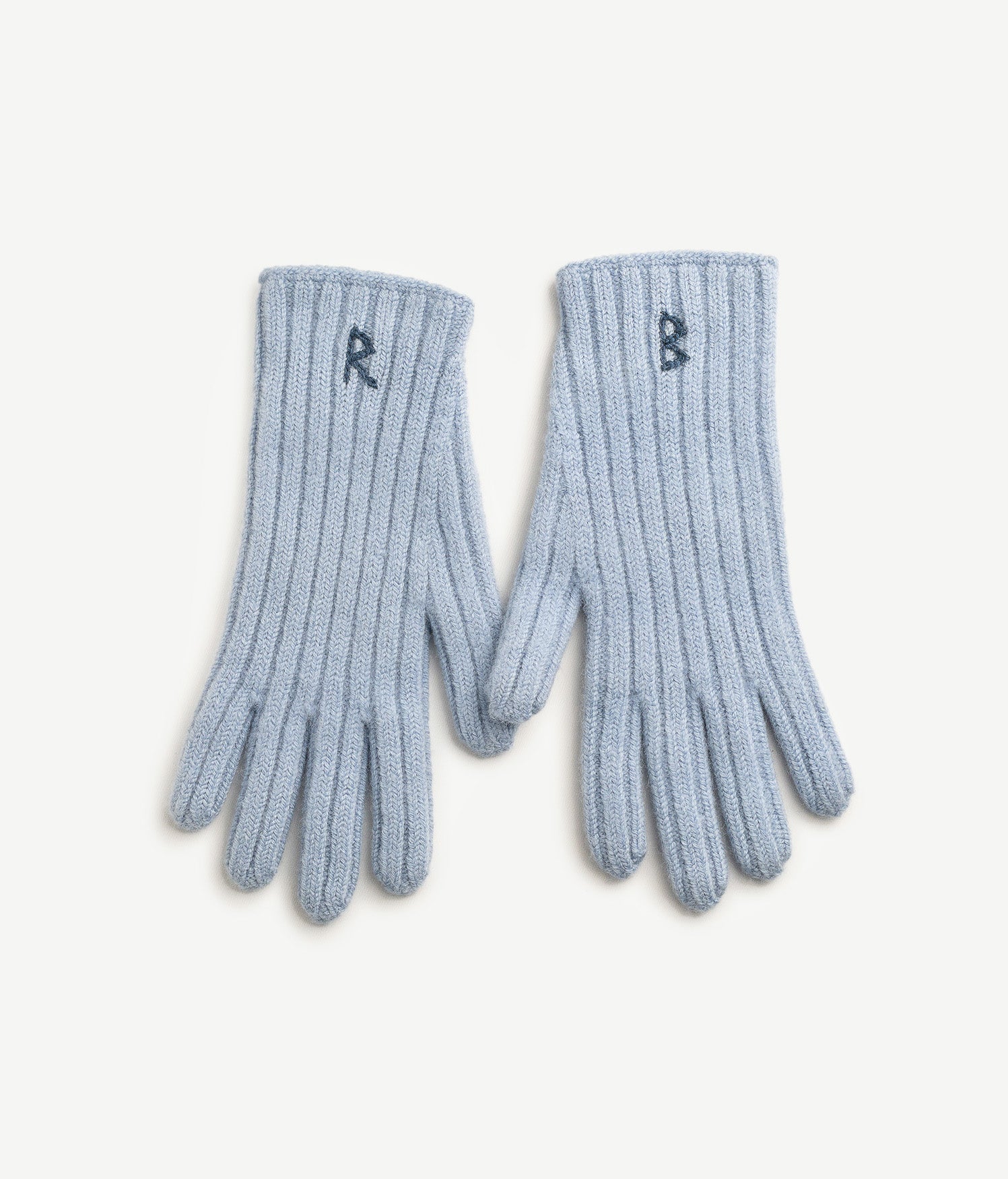 All Knits, Monogram-embroidered Wool Gloves. 