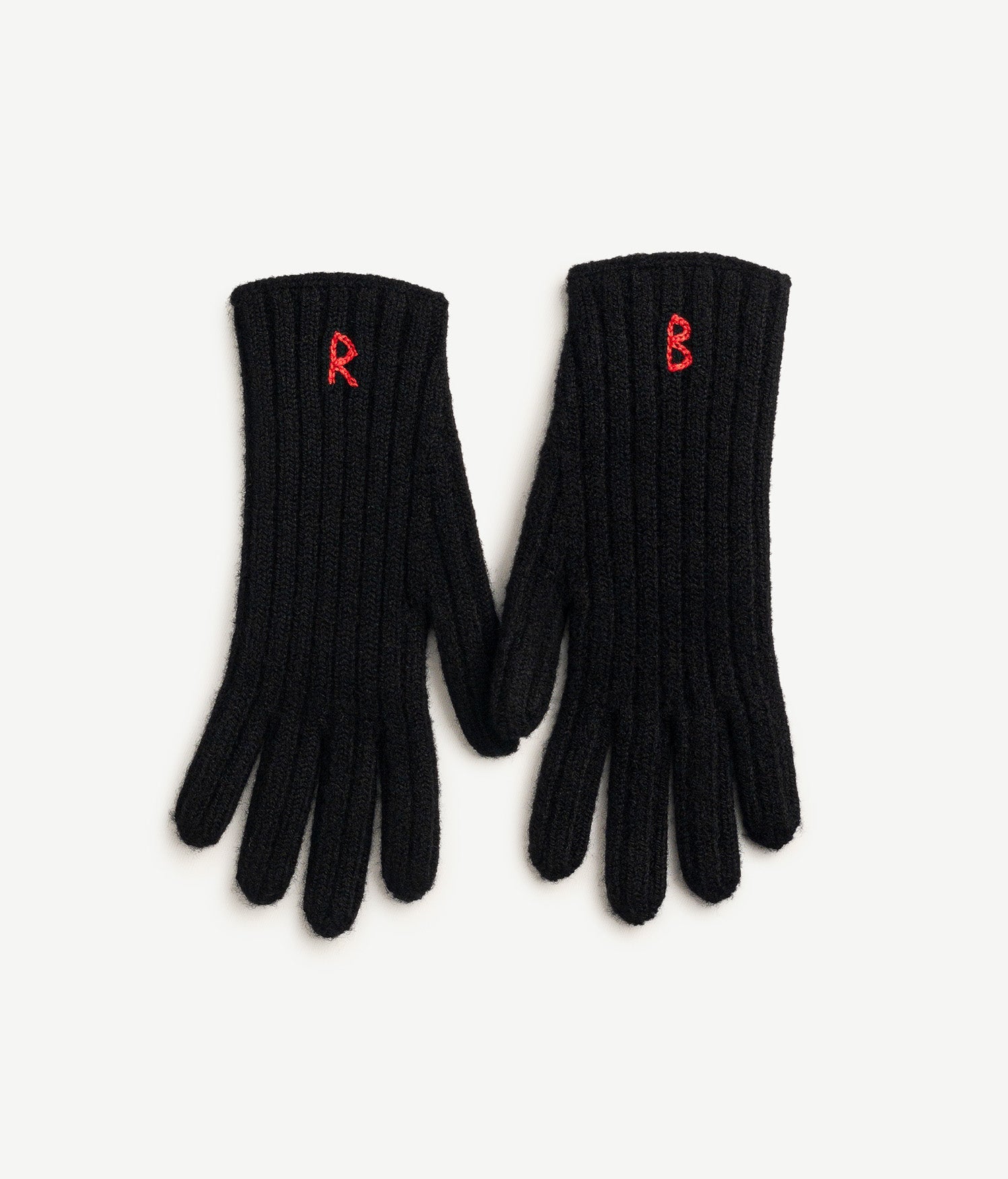 Monogram-embroidered Wool Gloves