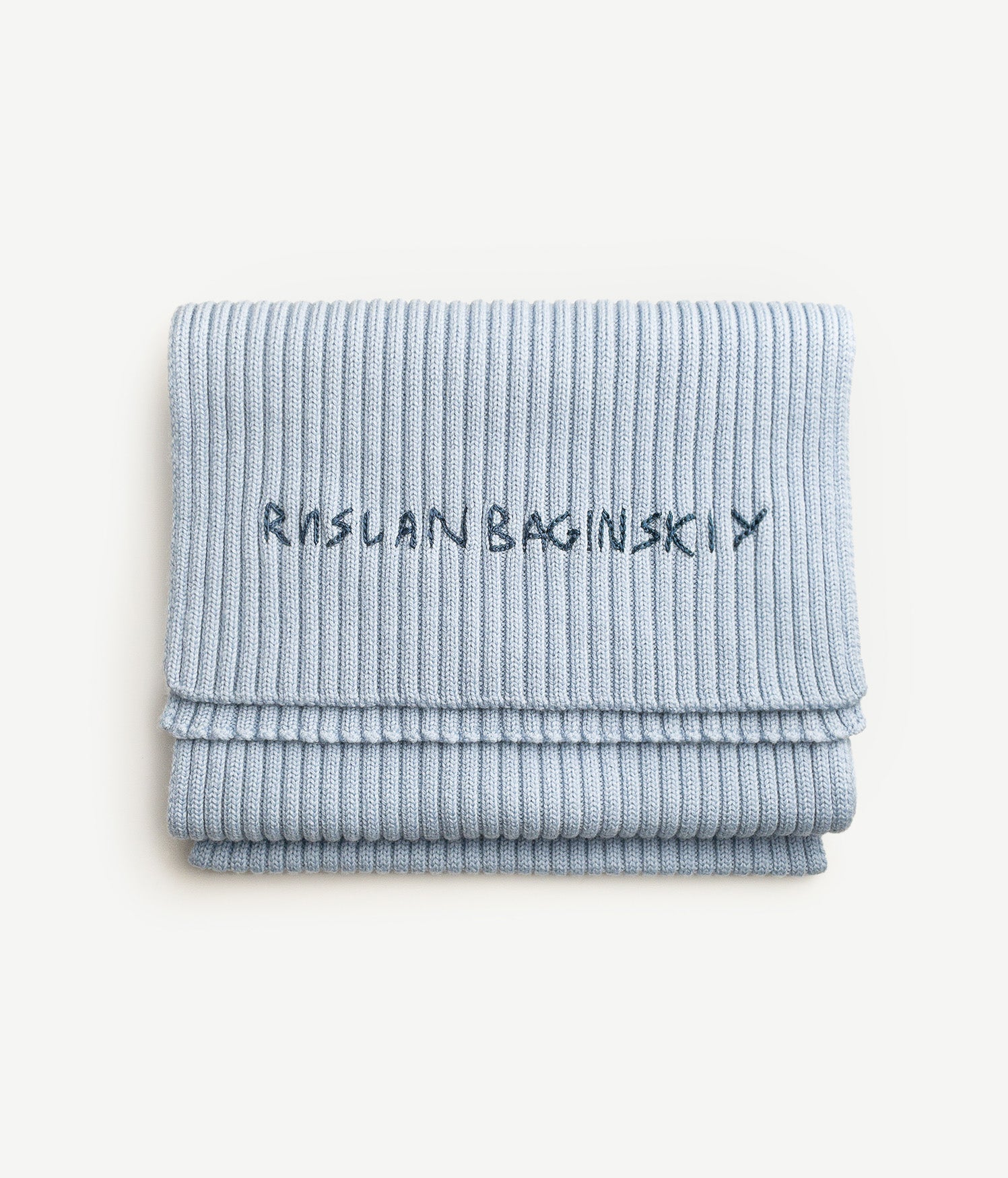 All Knits, Monogram-embroidered Wool ScarfШирина 30 см, Довжина 210 см