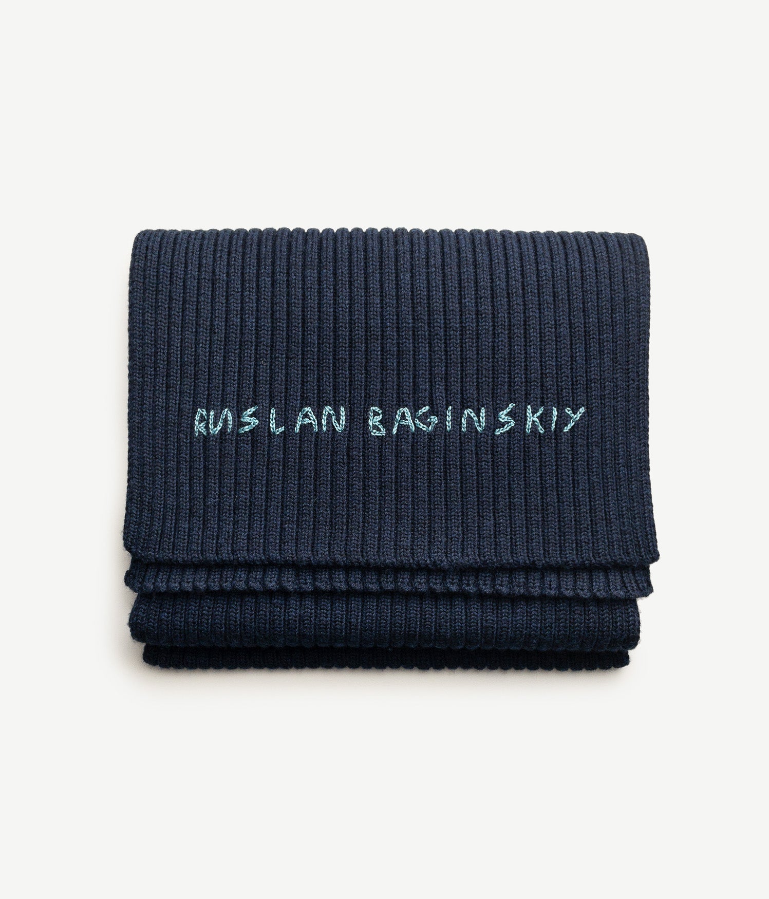 All Knits, Monogram-embroidered Wool ScarfШирина 30 см, Довжина 210 см