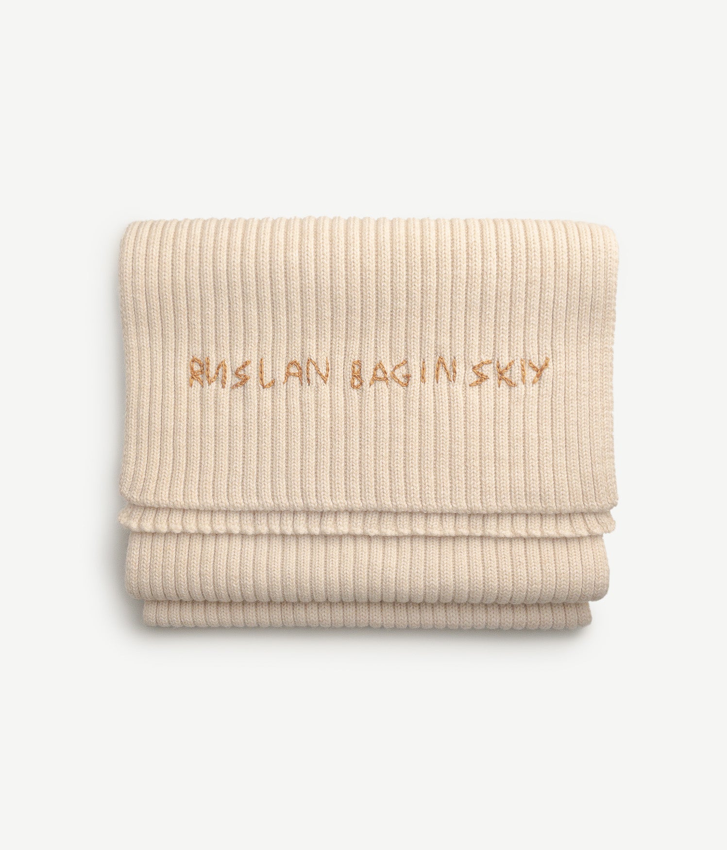 All Knits, Monogram-embroidered Wool ScarfШирина 30 см, Довжина 210 см