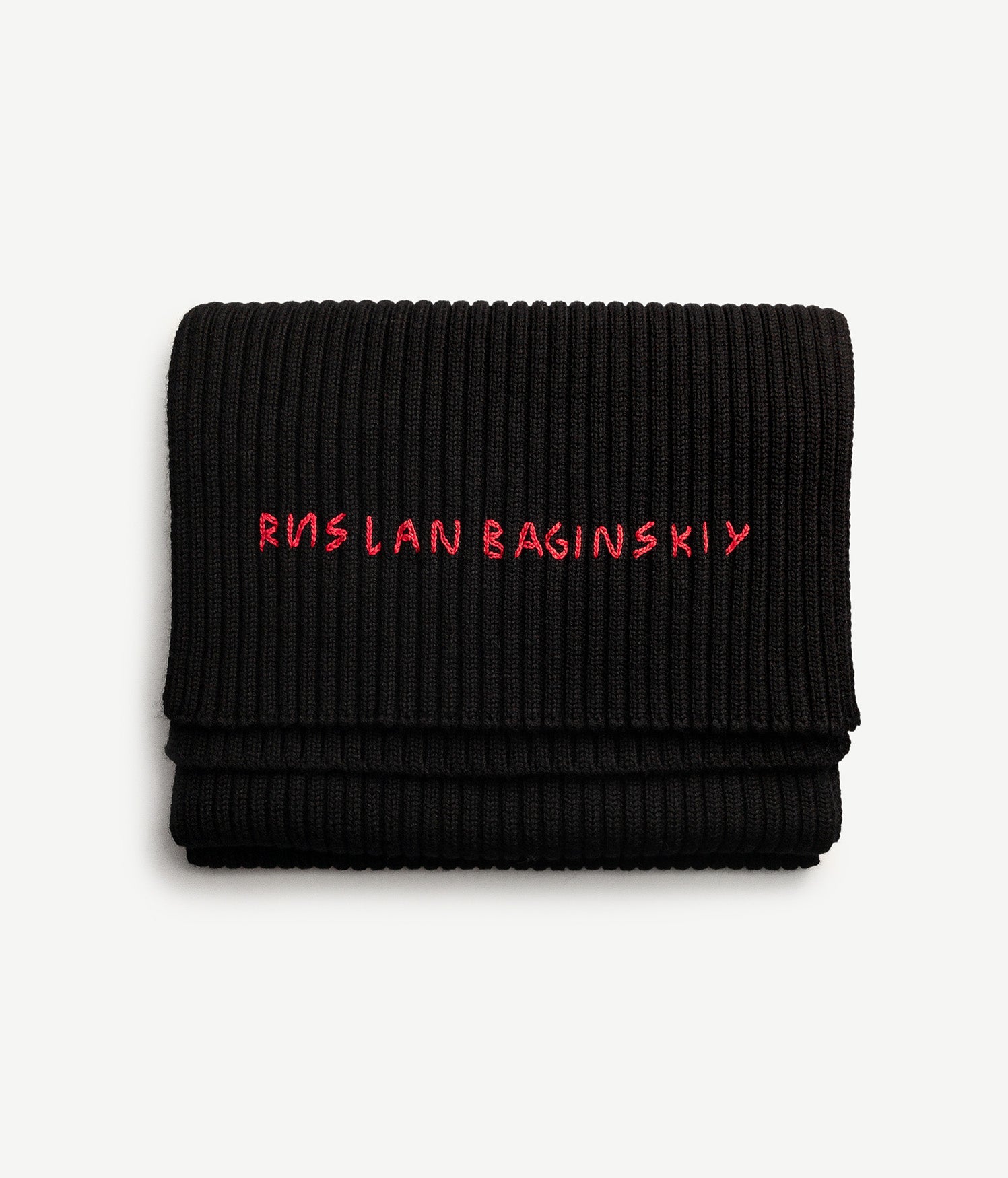Photo, Scarf, Monogram-embroidered Wool Scarf