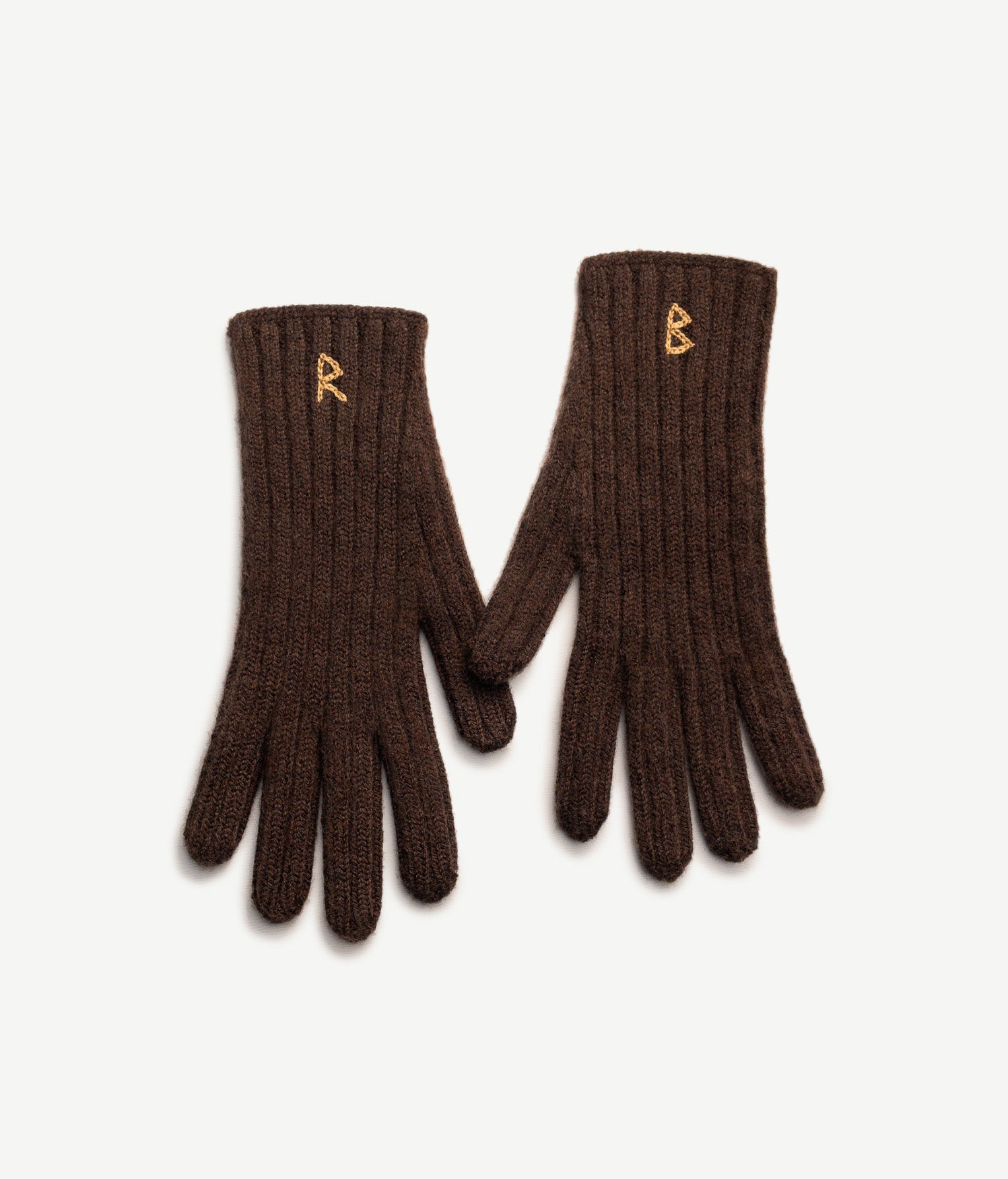 Monogram-embroidered Wool Gloves