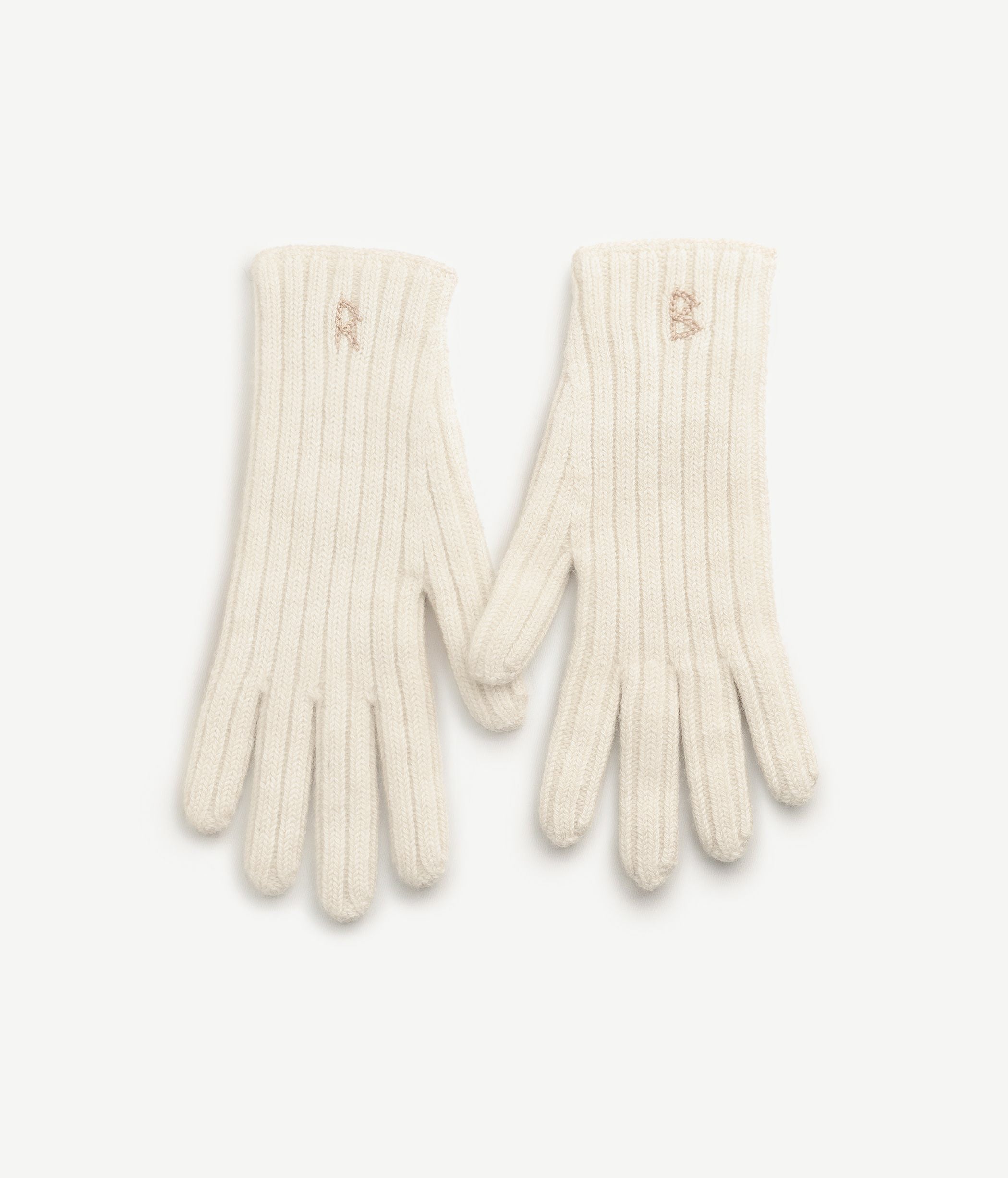 Monogram-embroidered Wool Gloves