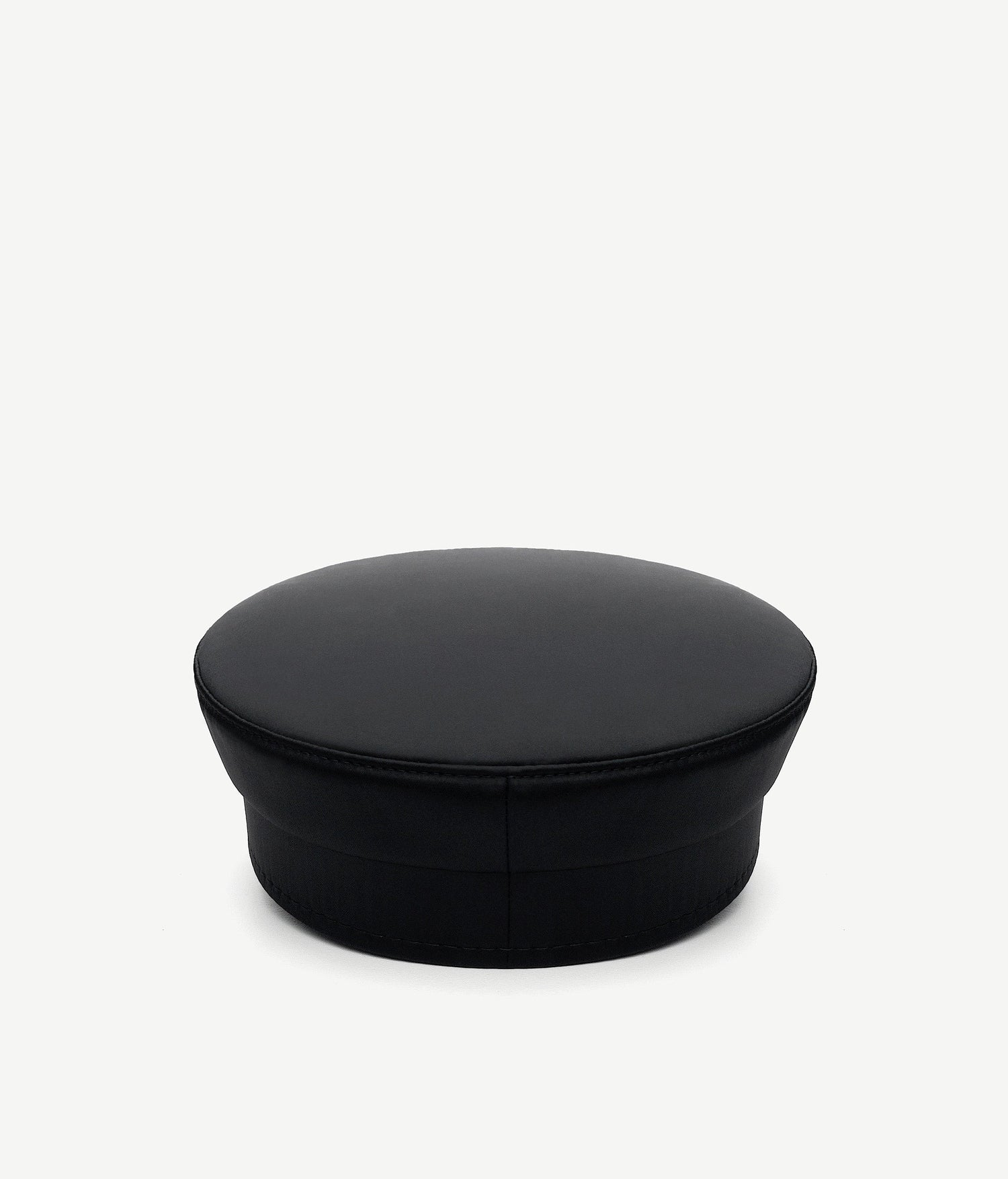 Photo, Baker Boy Cap, Crystal-embellished Black Satin Baker Boy Cap