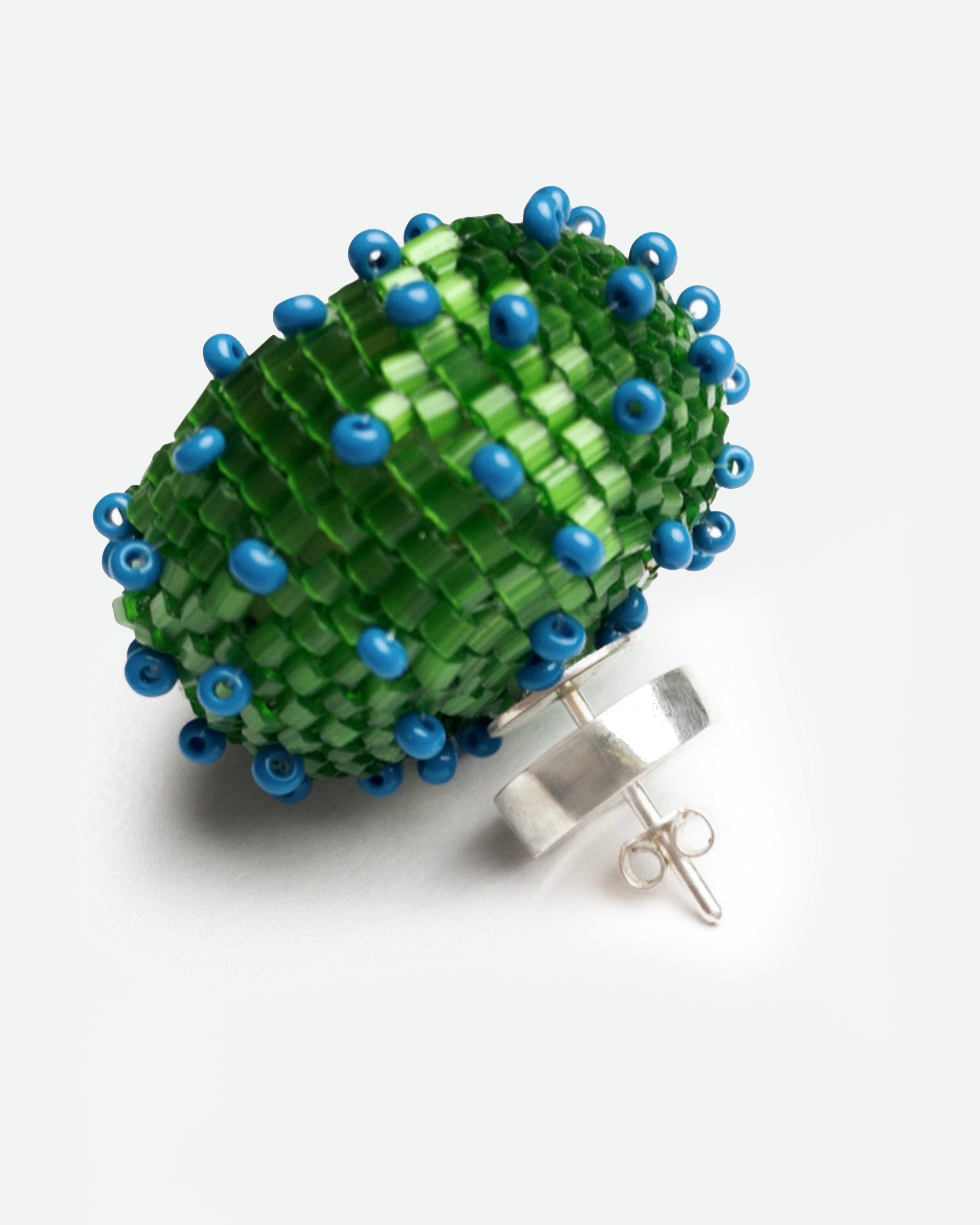 Ruslan Baginskiy Jewelry collection, SKARBY Yellow and Mint Beaded Earrings