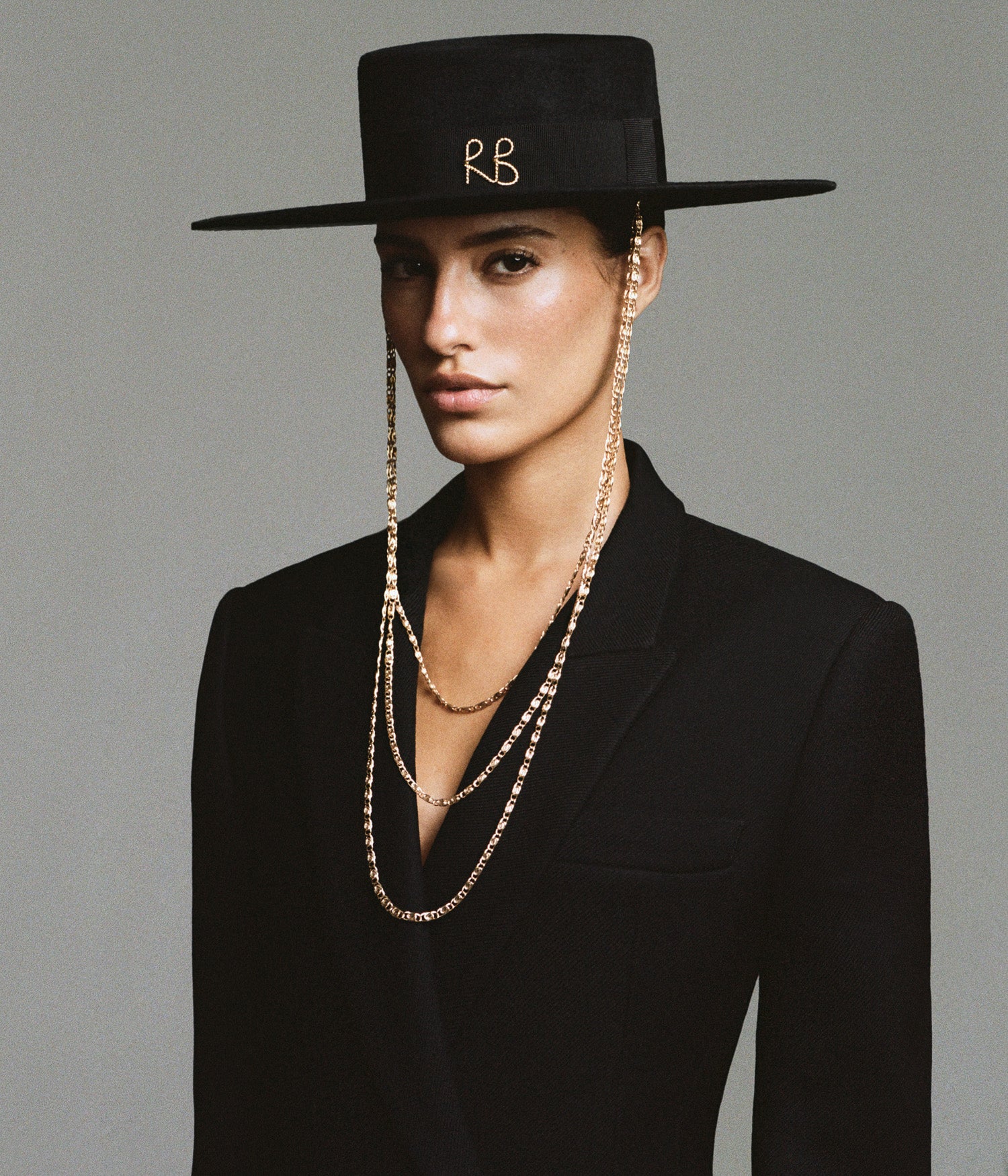 Bestsellers, Monogram-embellished Canotier Hat
