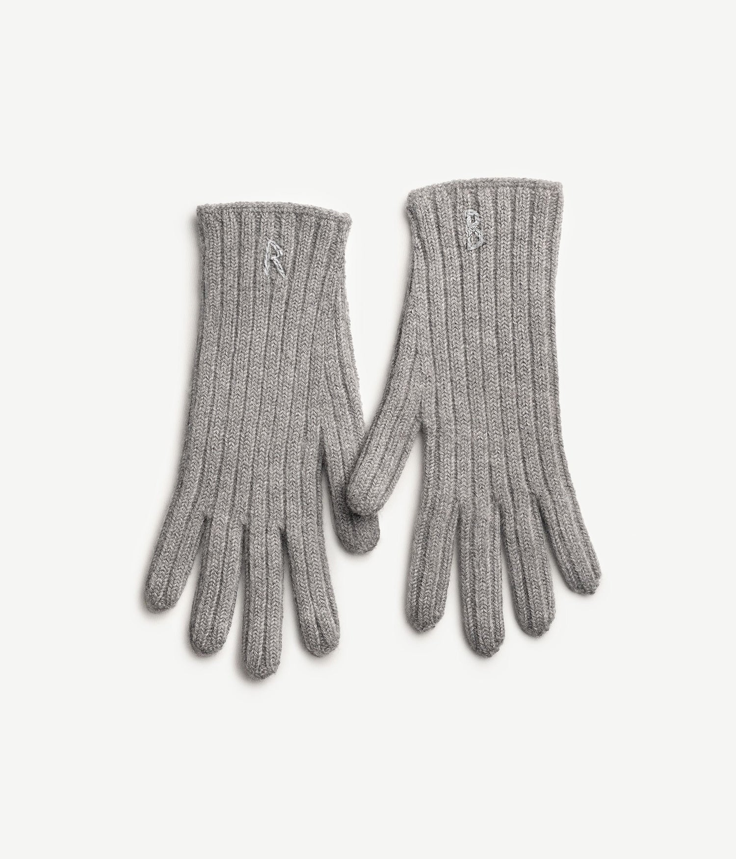 All Knits, Monogram-embroidered Wool Gloves