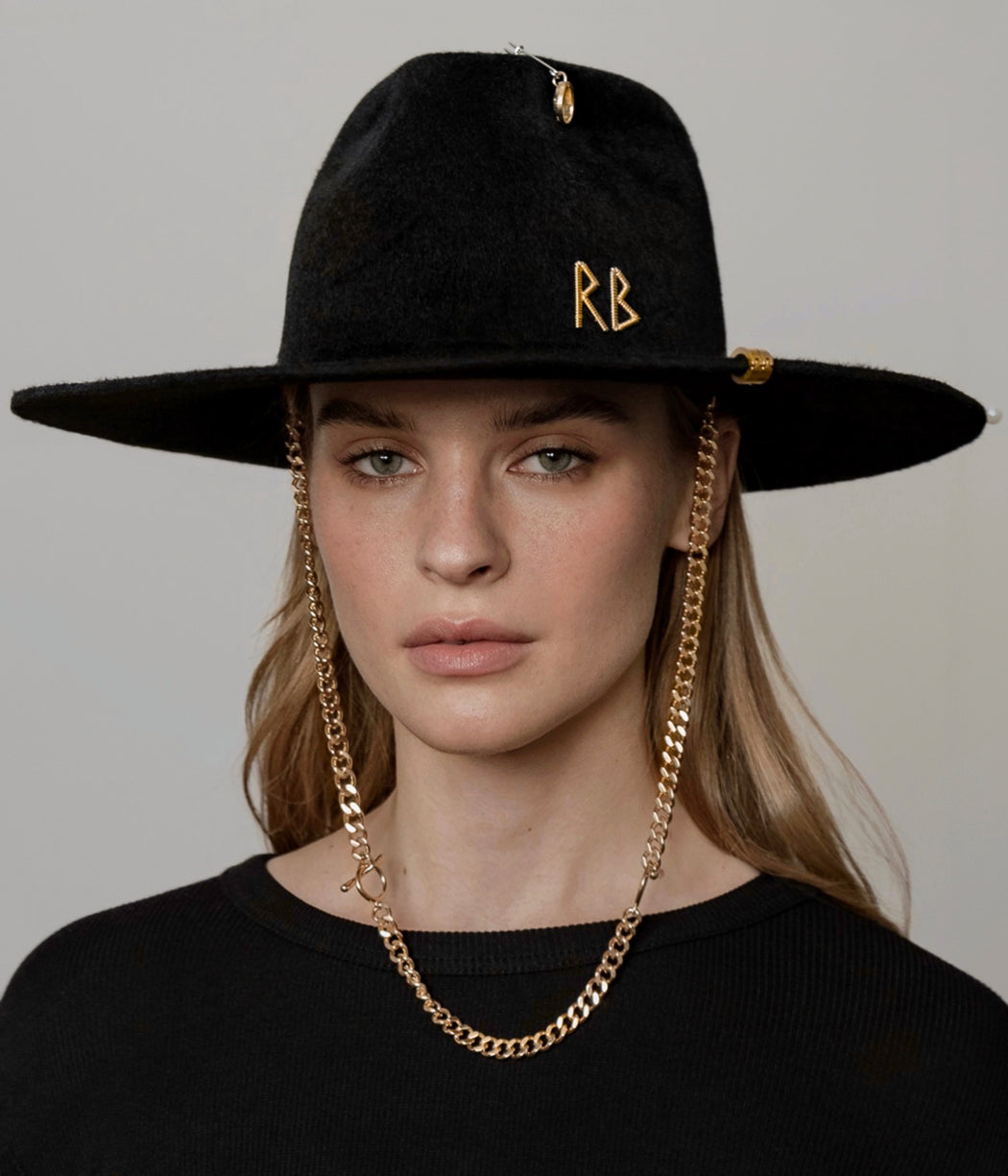 Photo, Hats, Chain Strap Fedora Hat