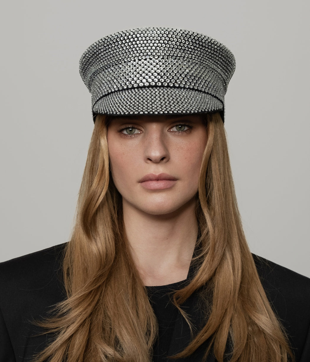 Photo, Baker Boy Cap, Crystal-embellished Baker Boy Cap