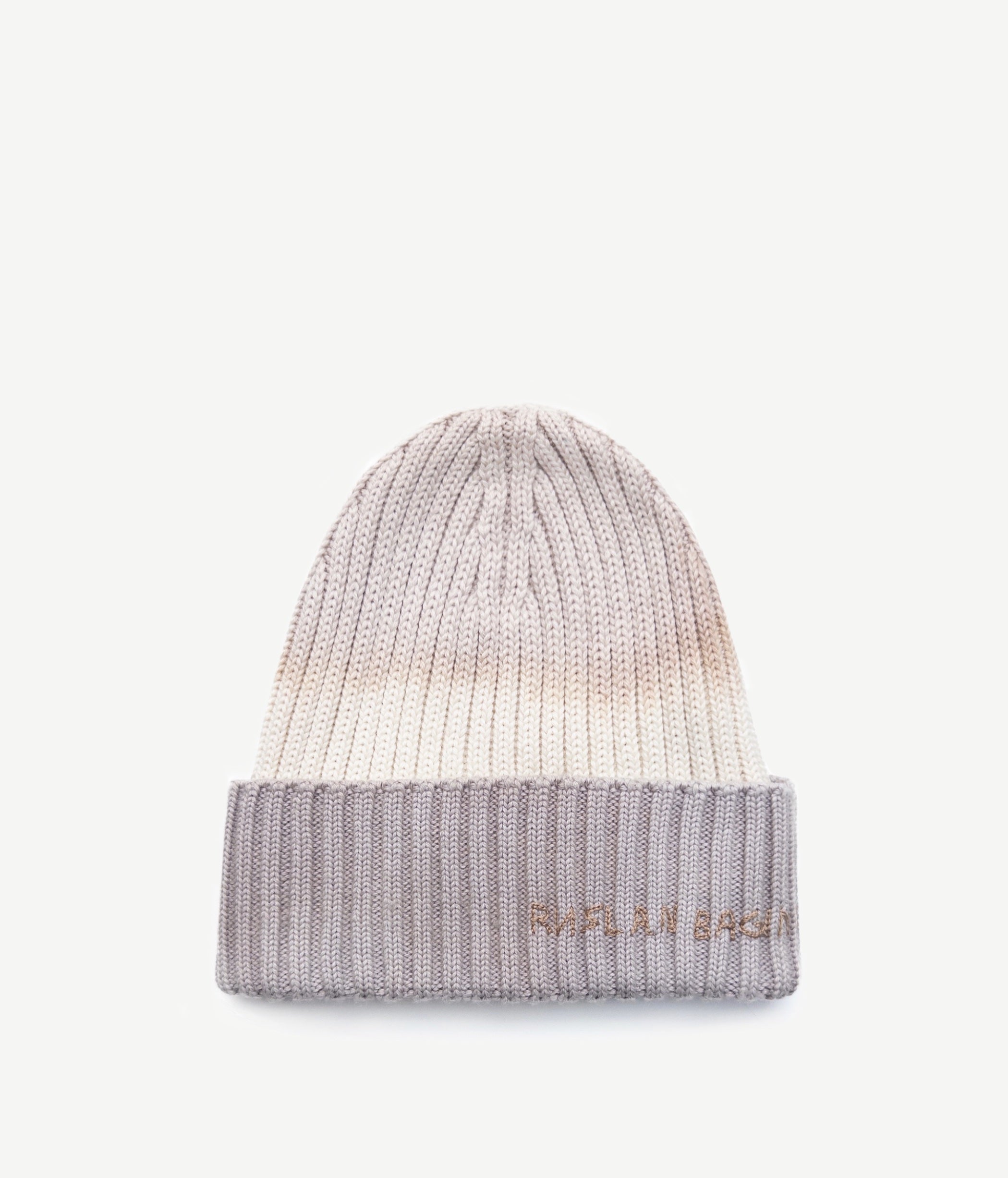 ALLwithoudDIS, New Ruslan Baginskiy tie-dye beanie hats feature a poetically curated RB palette, inspired by autumnal harvests and childhood memories of the designer.Walnut Hull Brown - color of harvests and textures of fall. Color of earth and grounded feelings.Each hat is hand-dyed and has a one-of-a-kind look where color patterns vary slightly.