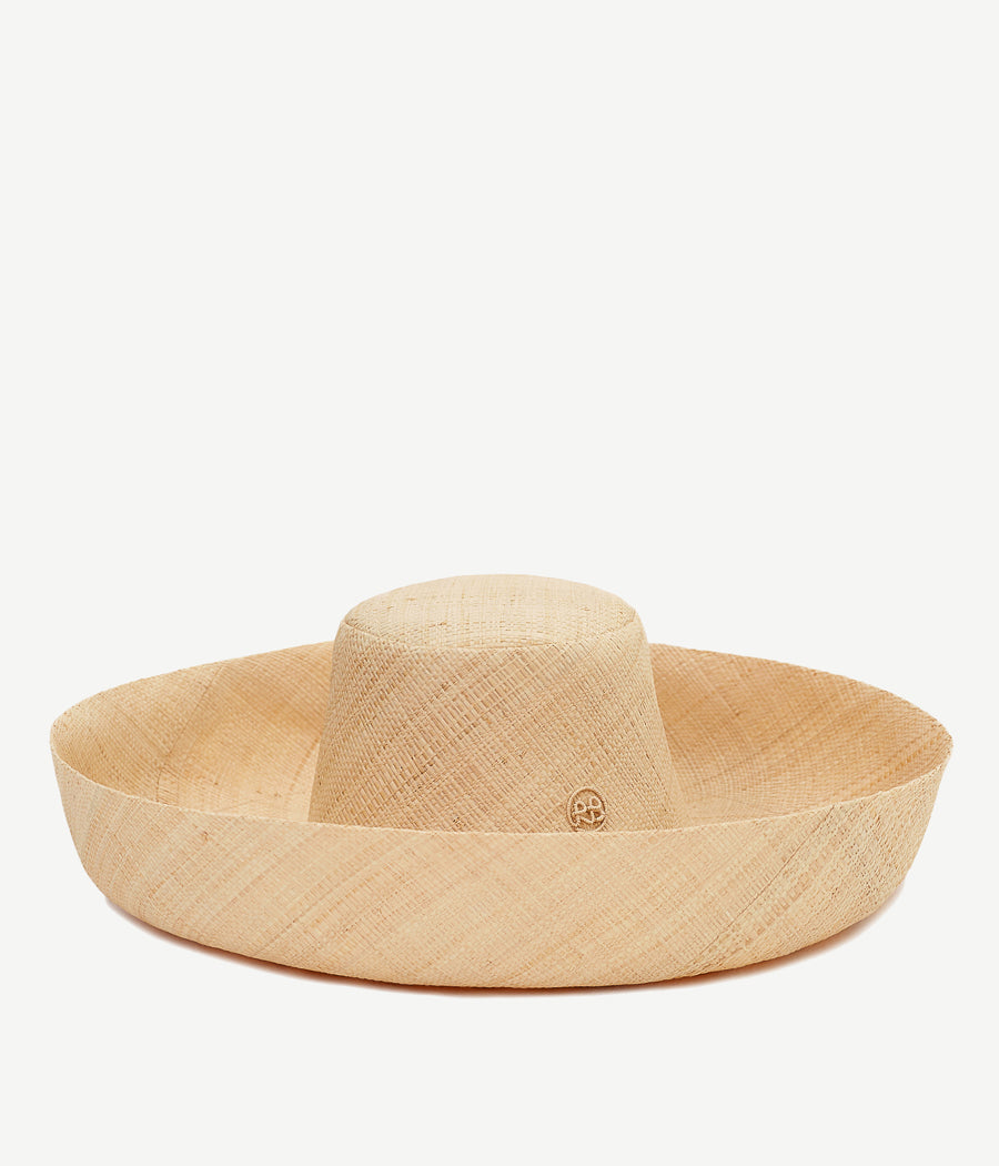 Monogram-embellished Oversized Sun Hat KF036-STR-RSRB-OV-SM Ruslan Baginskiy